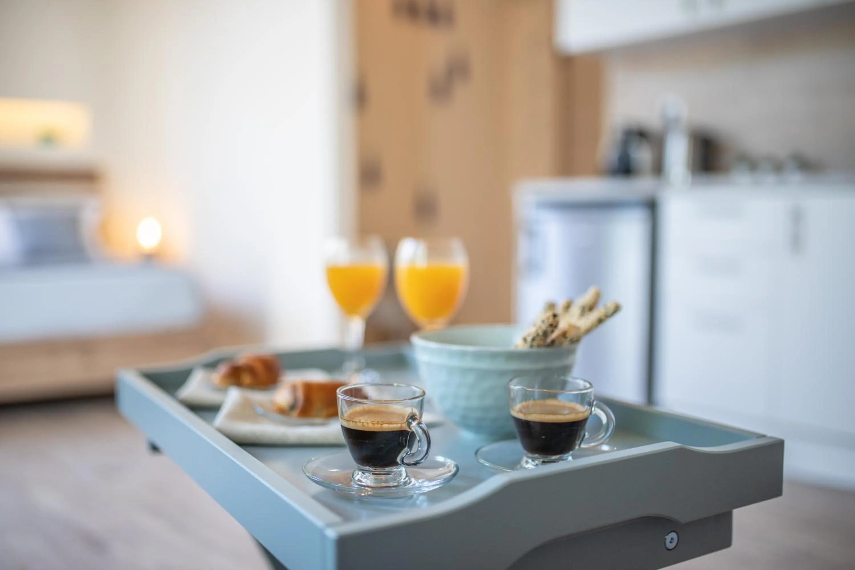 Drinks, Bed in Ancient Agora Apartments