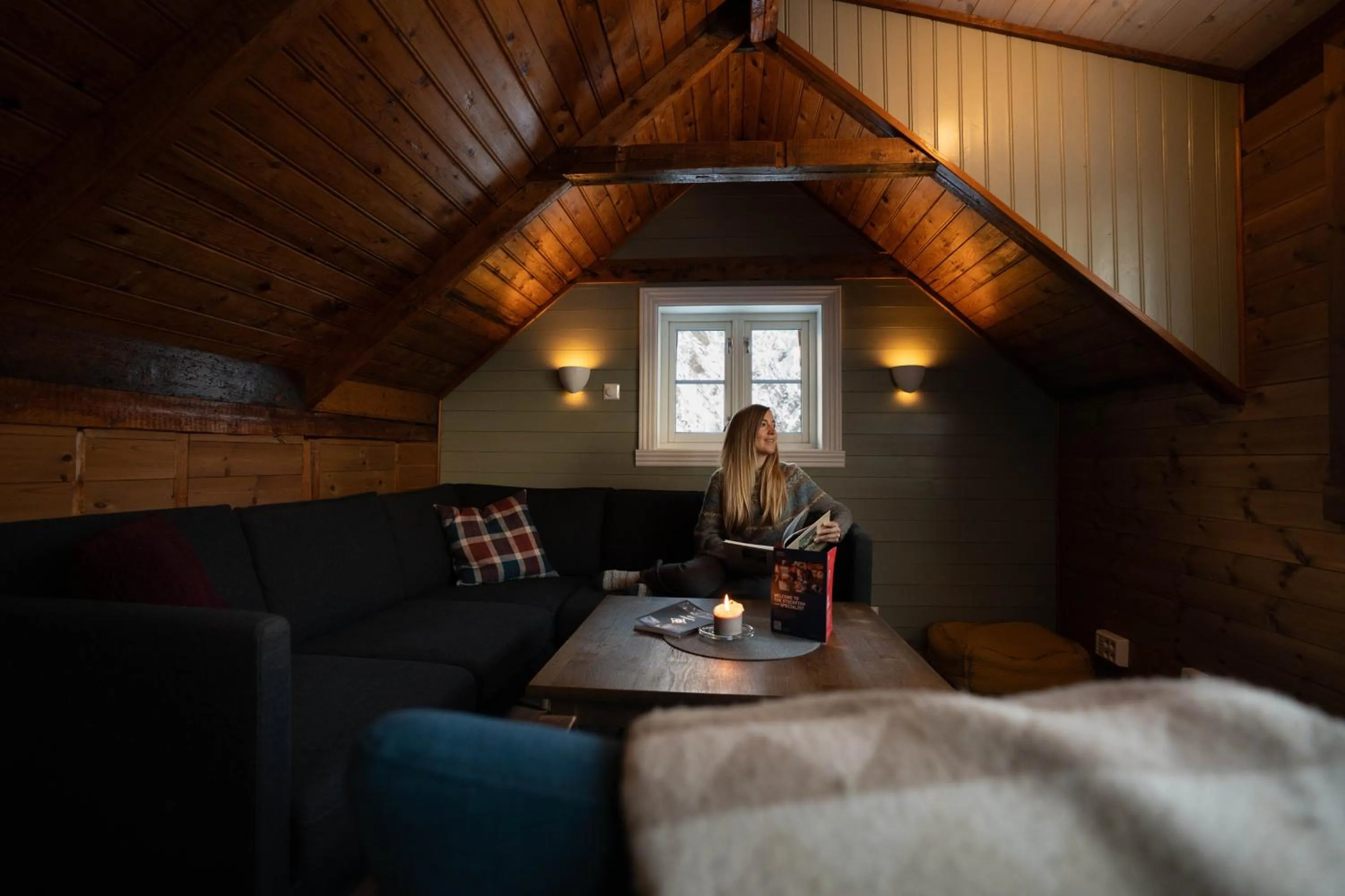 Living room in Svinøya Rorbuer