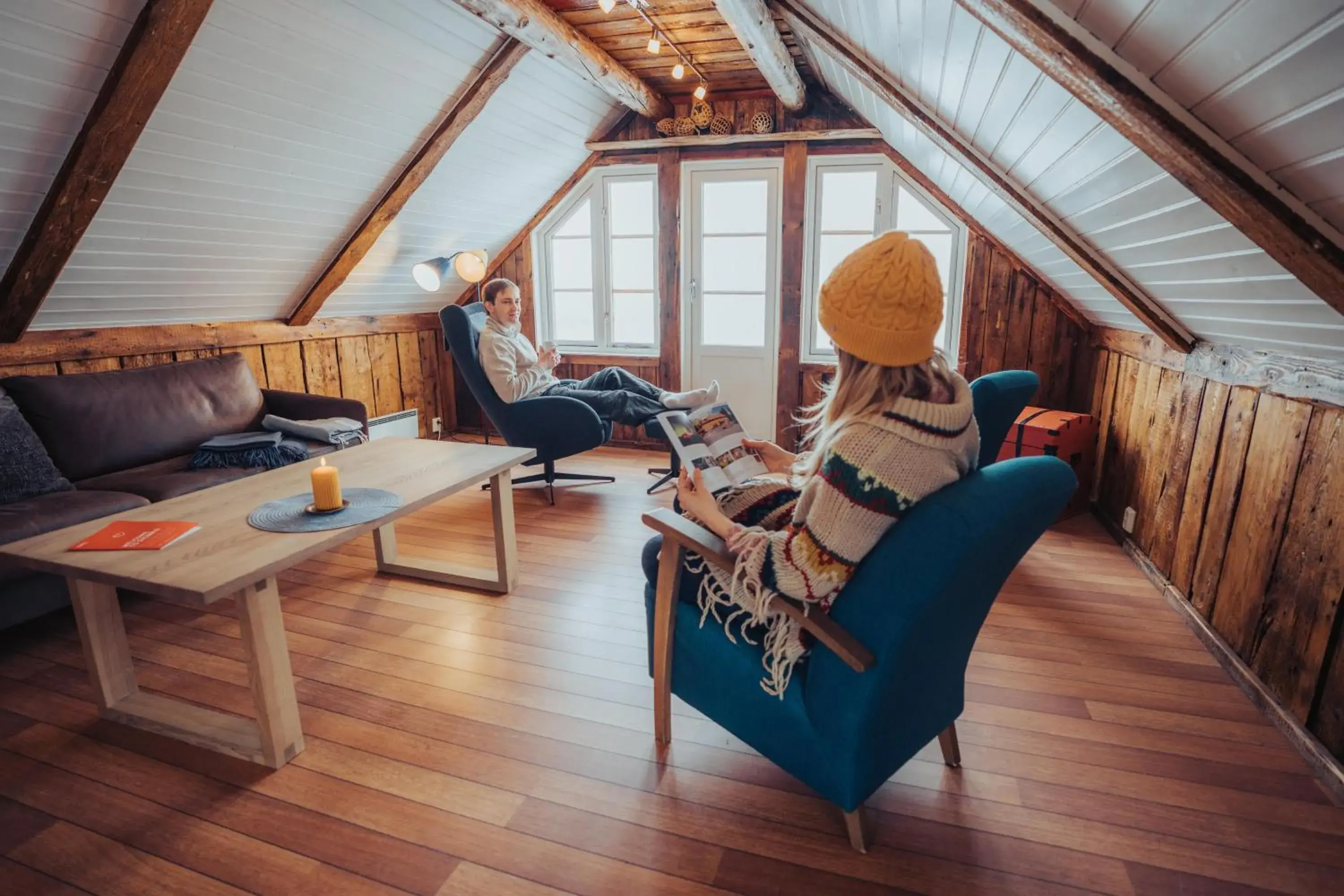 Living room in Svinøya Rorbuer Living room in Svinøya Rorbuer