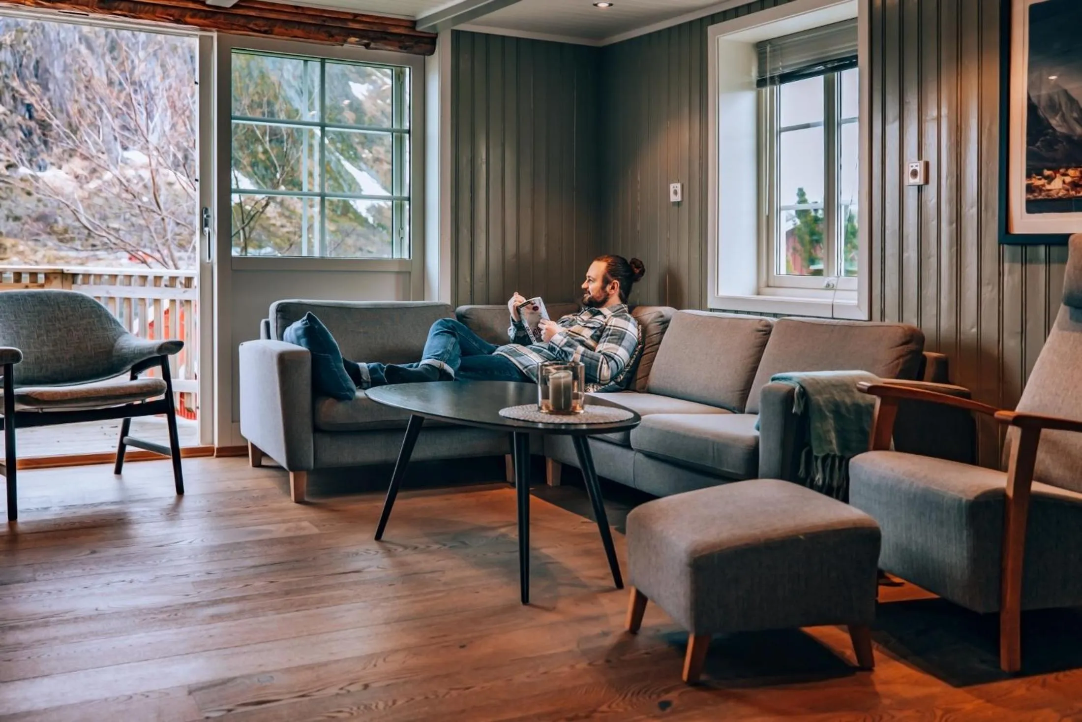 Living room in Svinøya Rorbuer