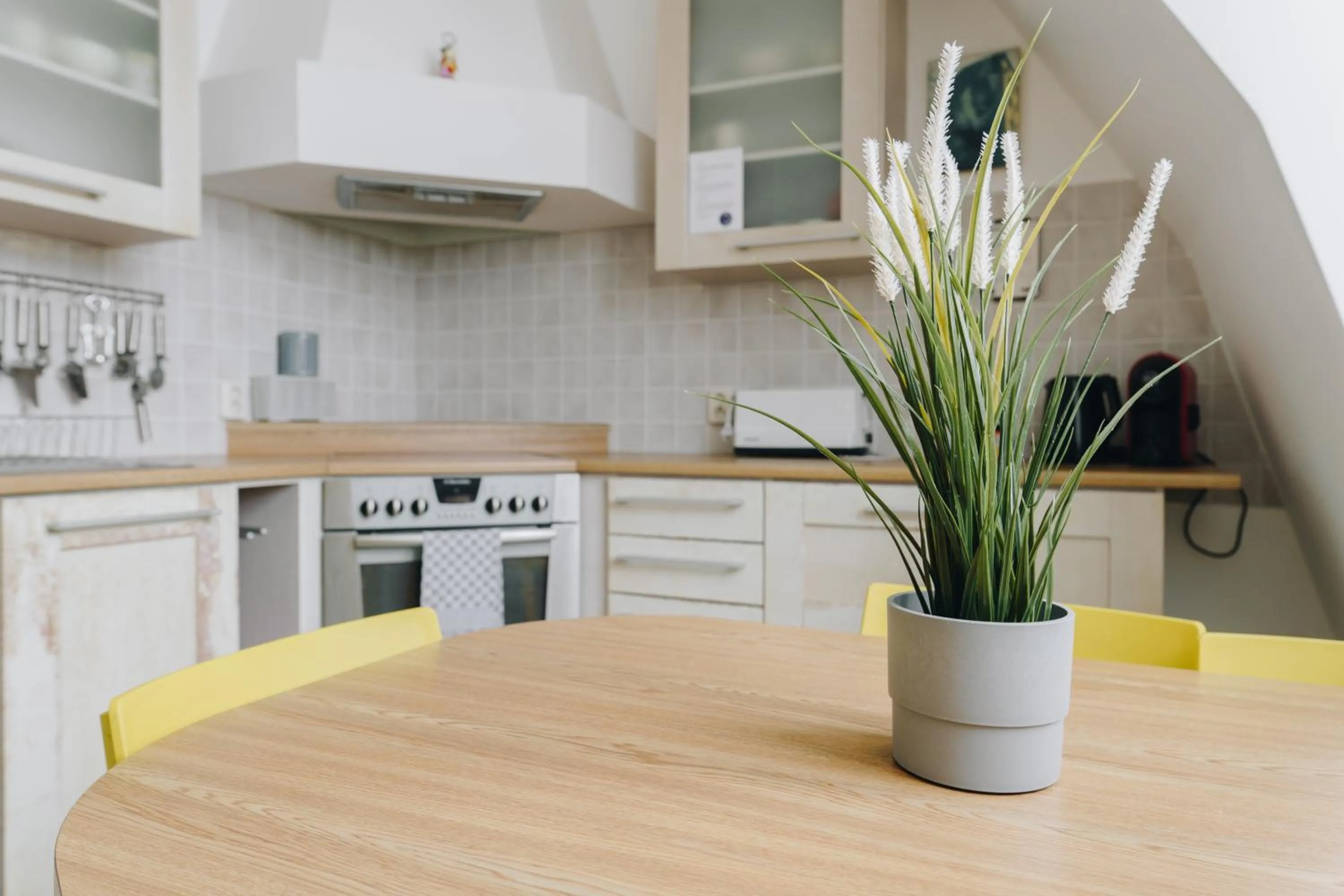 kitchen in Dream Stay - Art gallery Family Apartment with 2 Bathrooms