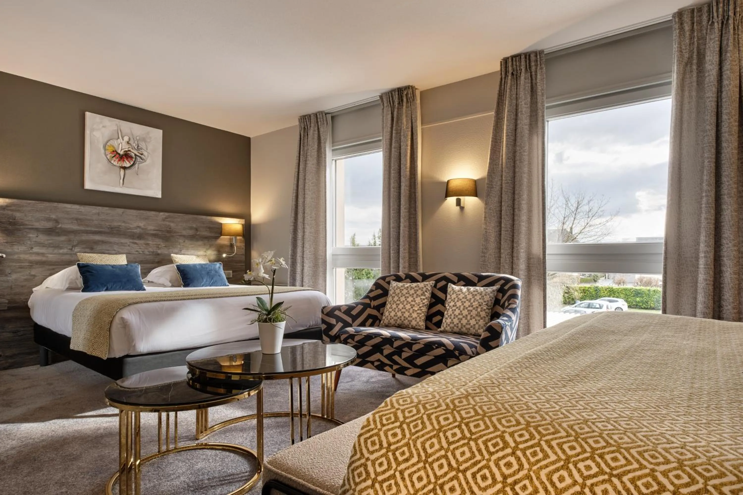 Bedroom, Bed in Hotel Restaurant Crystal