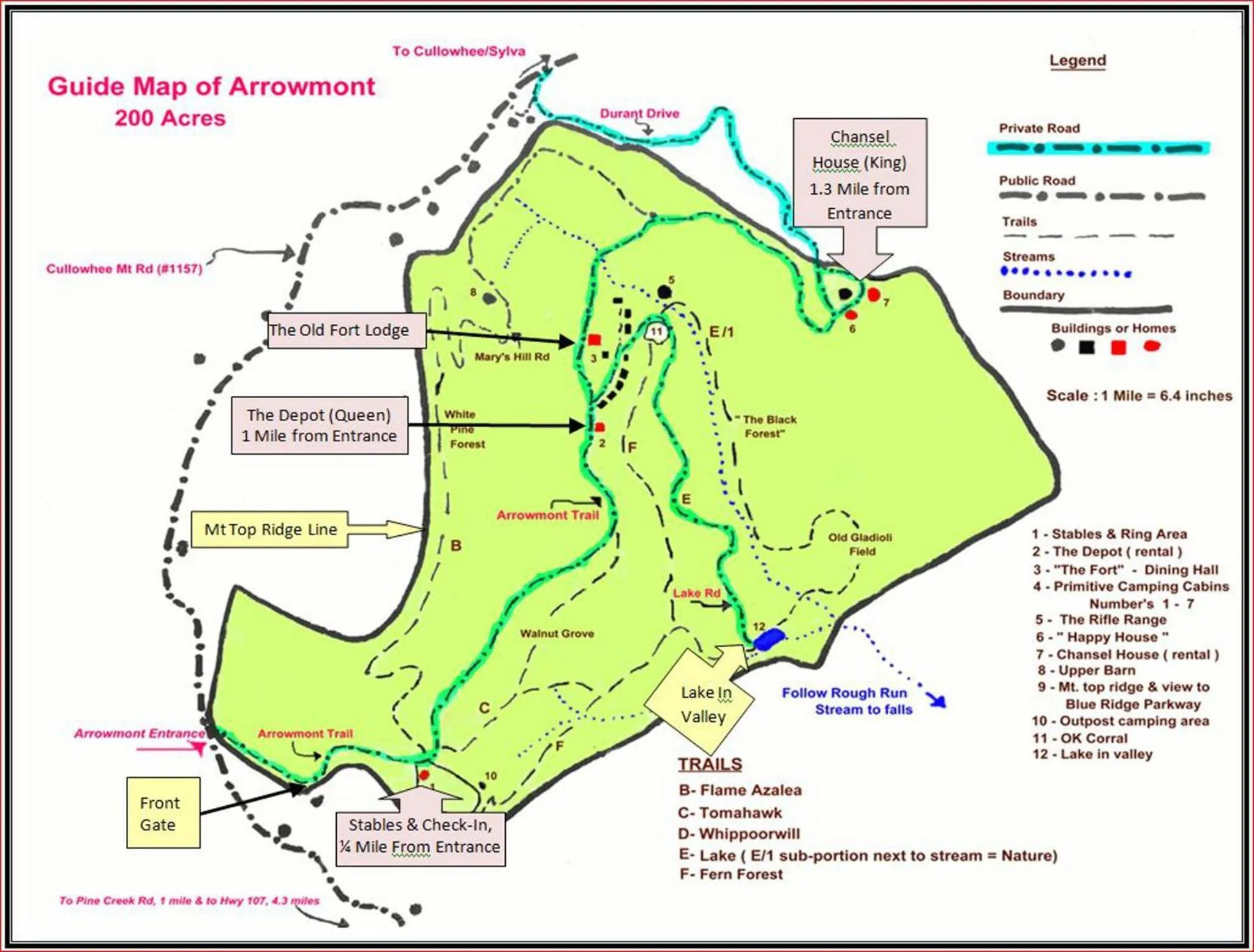 Bird's eye view in Arrowmont Stables & Cabins