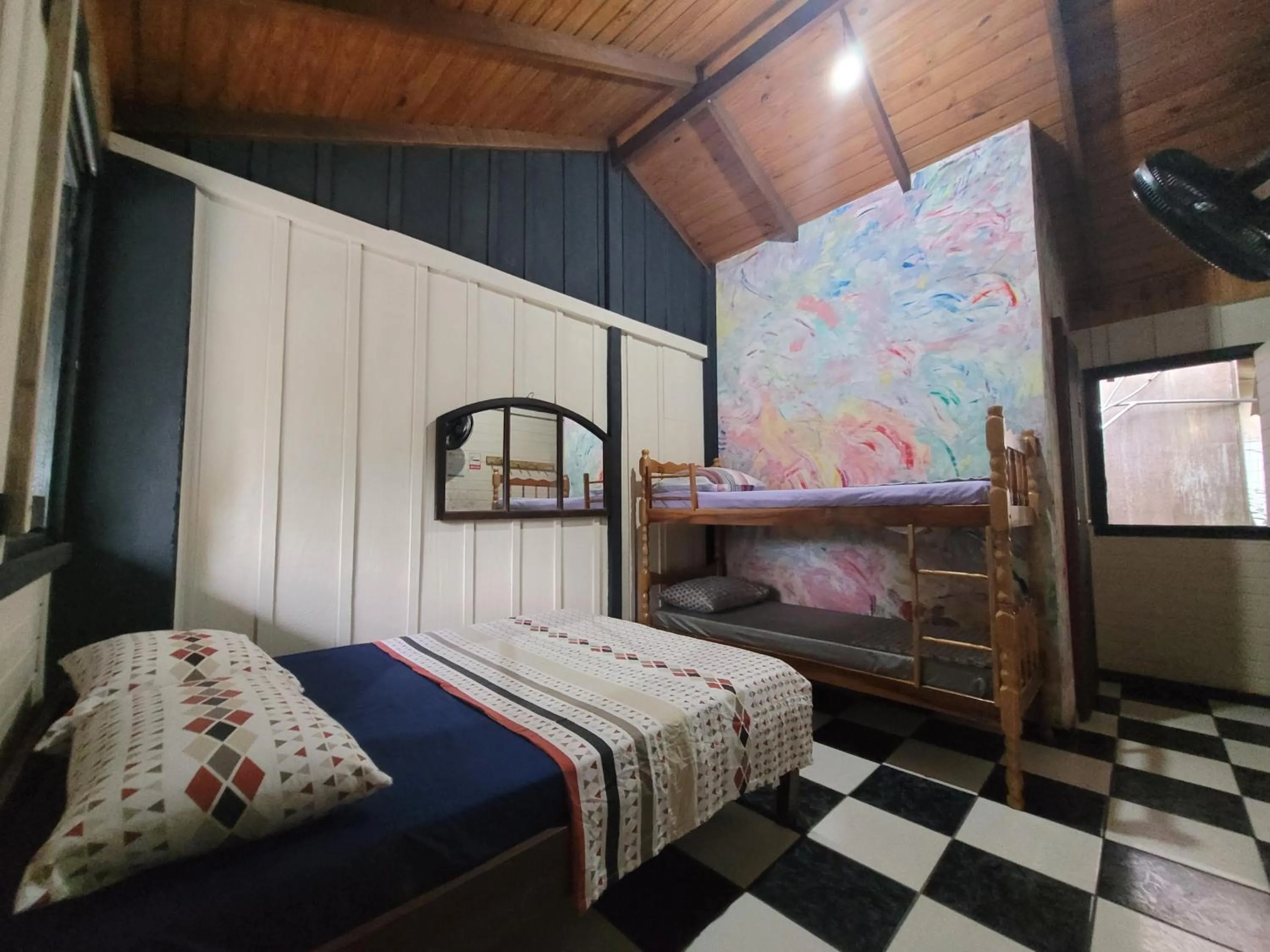 Bed in Pousada e Camping do Clodo
