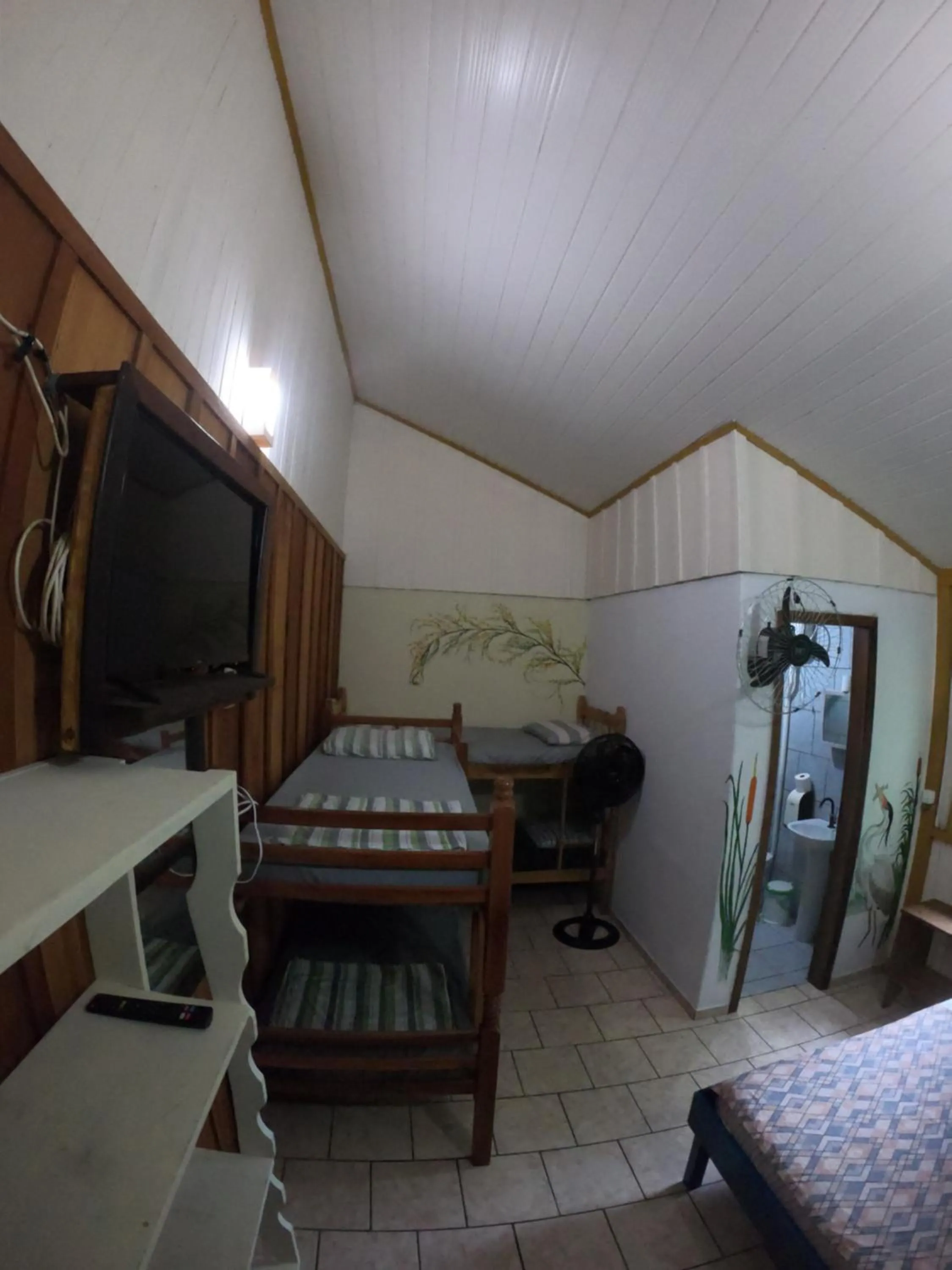 Bed in Pousada e Camping do Clodo