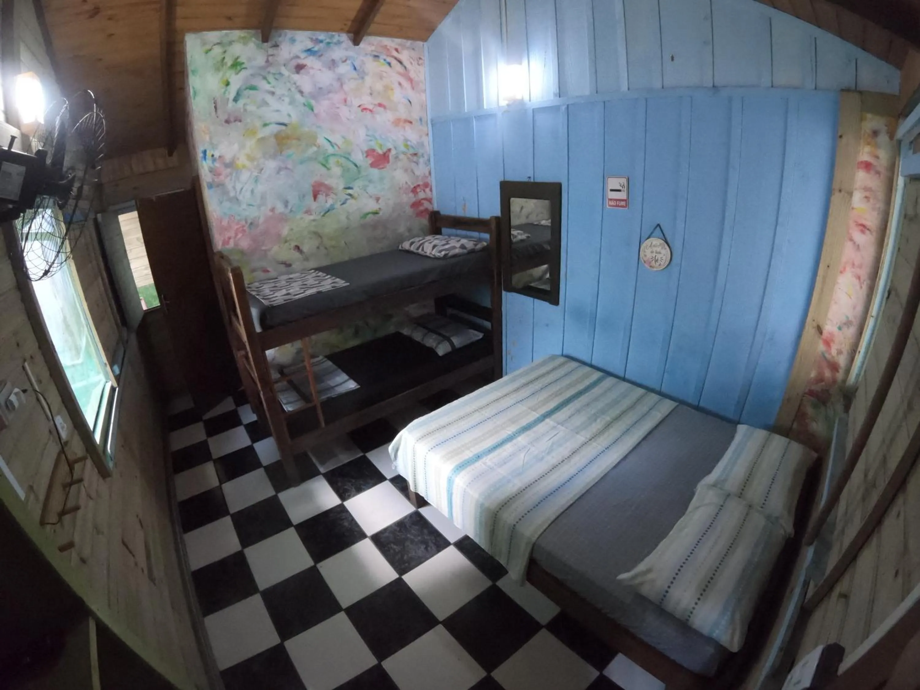 Bed in Pousada e Camping do Clodo