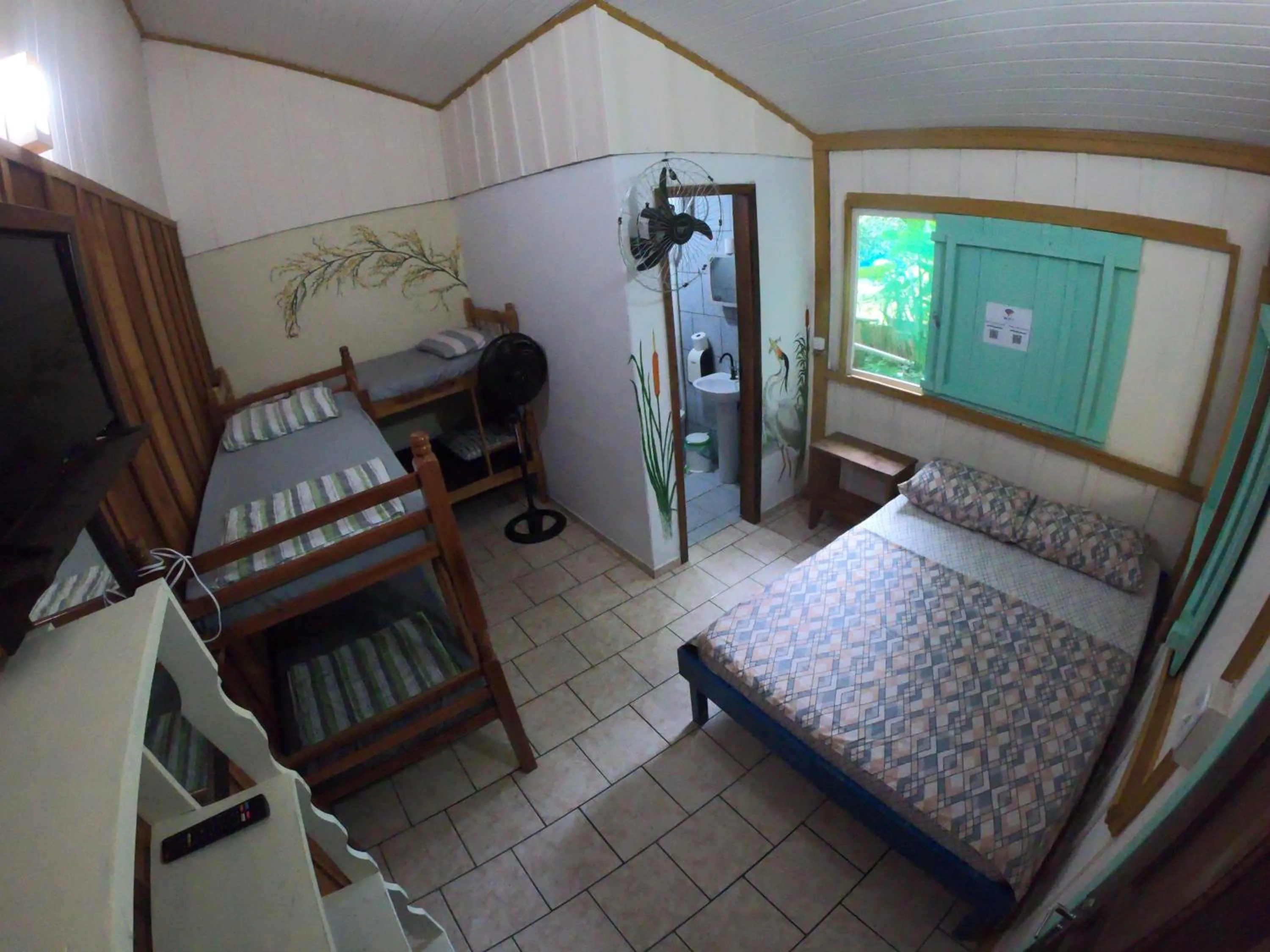 Bed in Pousada e Camping do Clodo