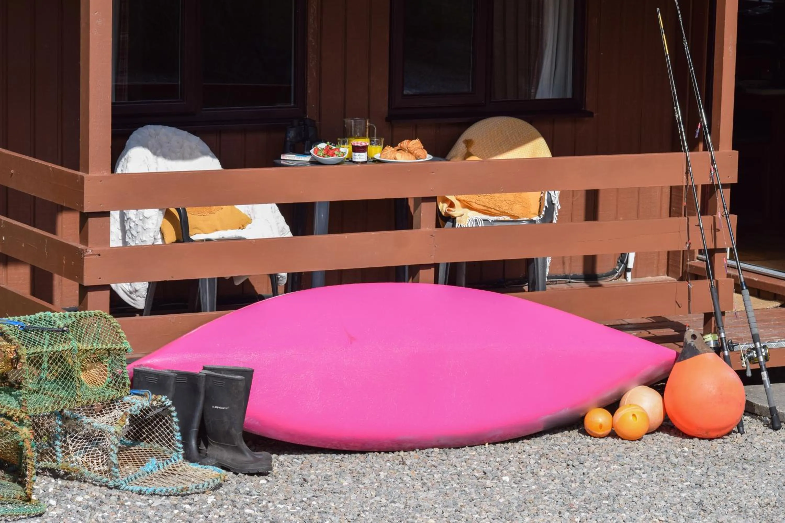 Patio in Birchbrae Highland Lodges