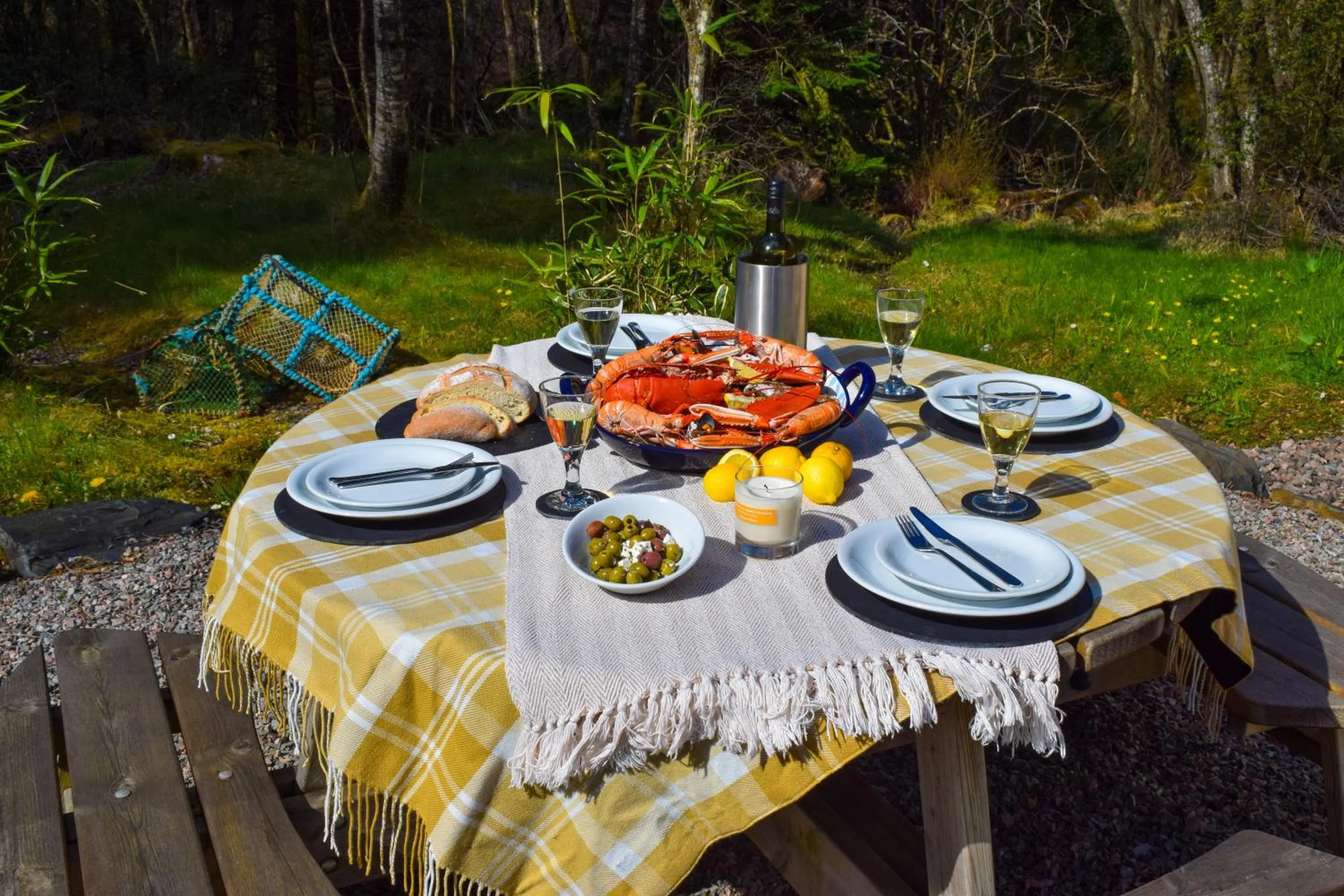 Patio in Birchbrae Highland Lodges