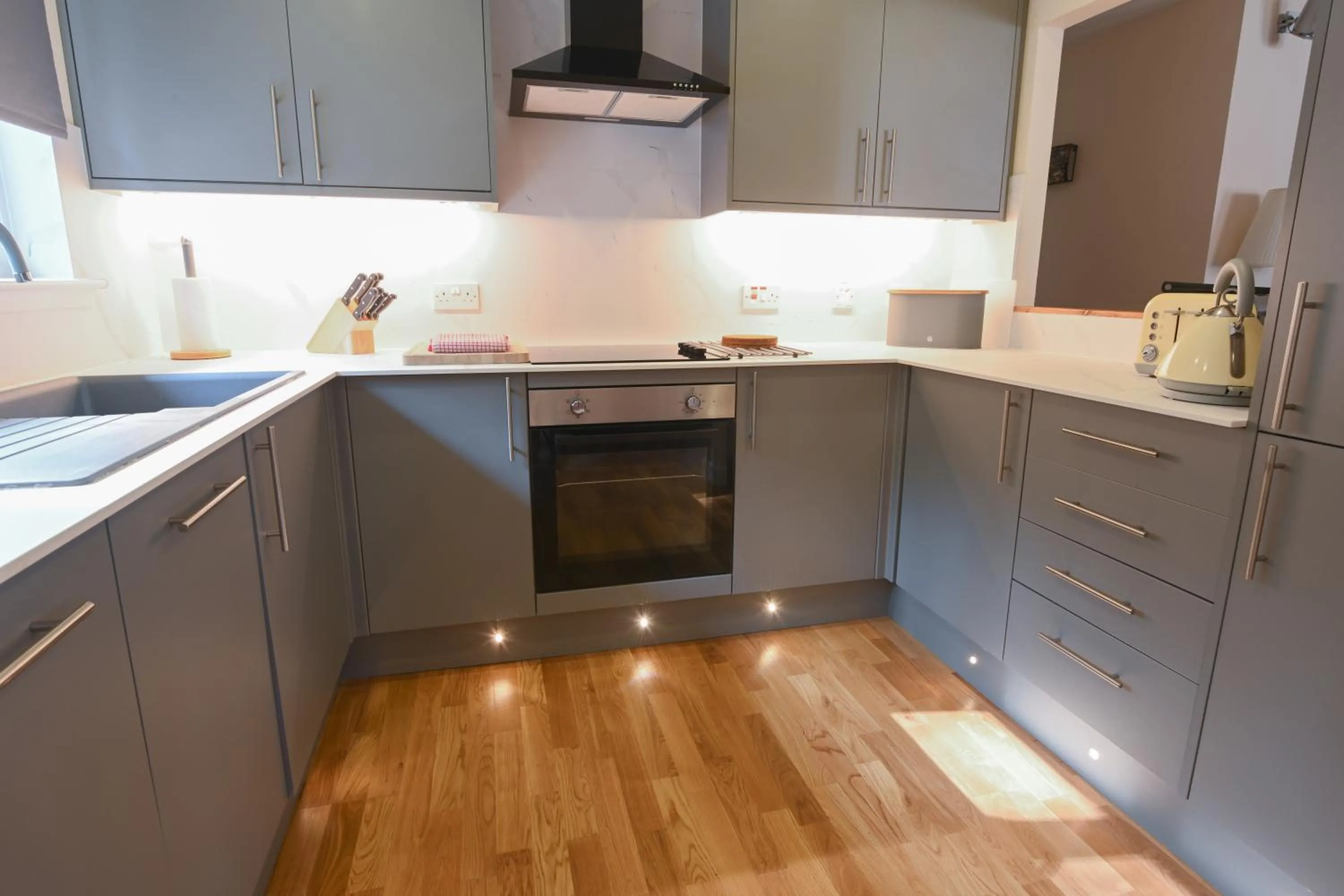 kitchen in Birchbrae Highland Lodges
