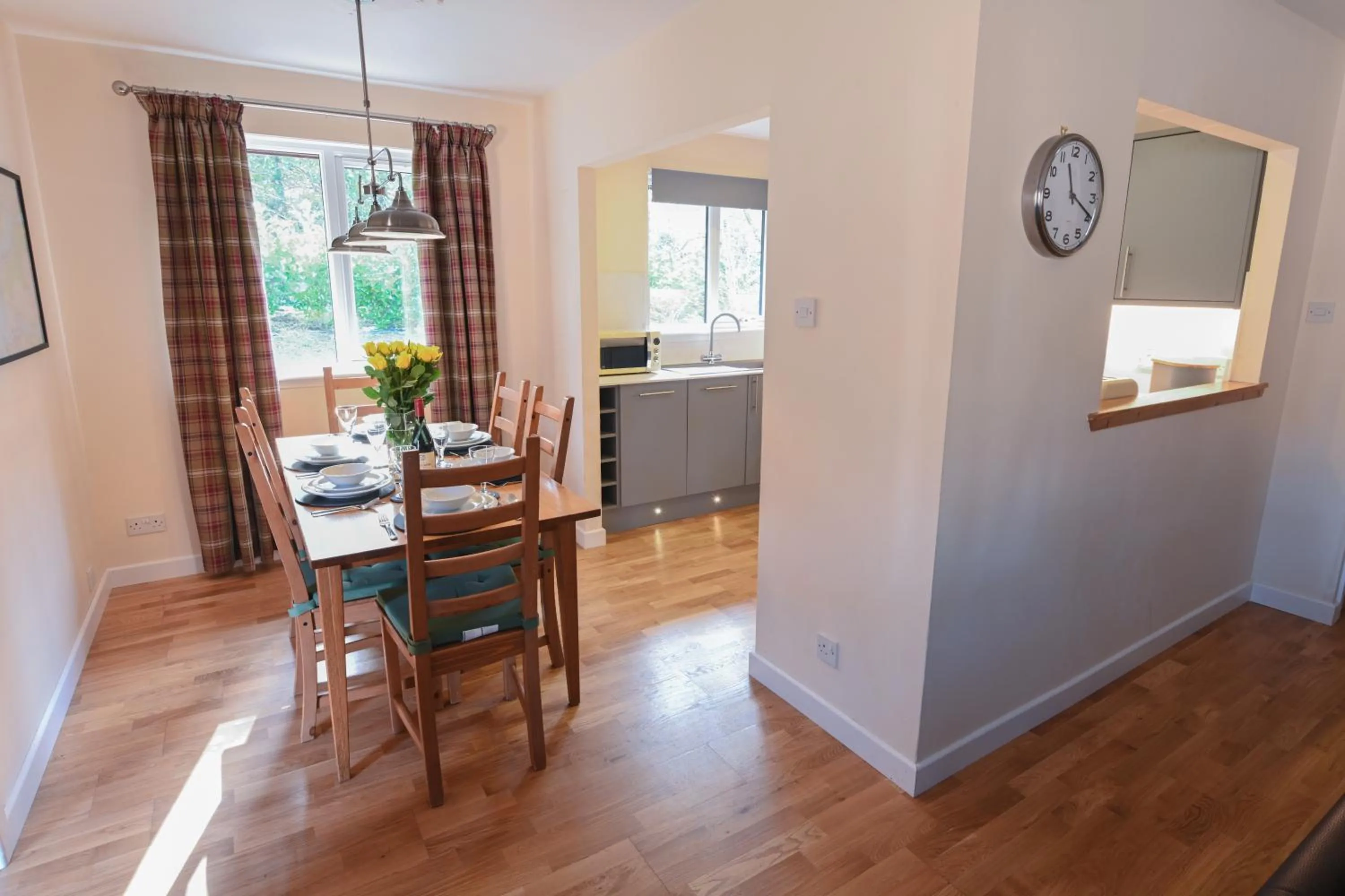 Dining area in Birchbrae Highland Lodges