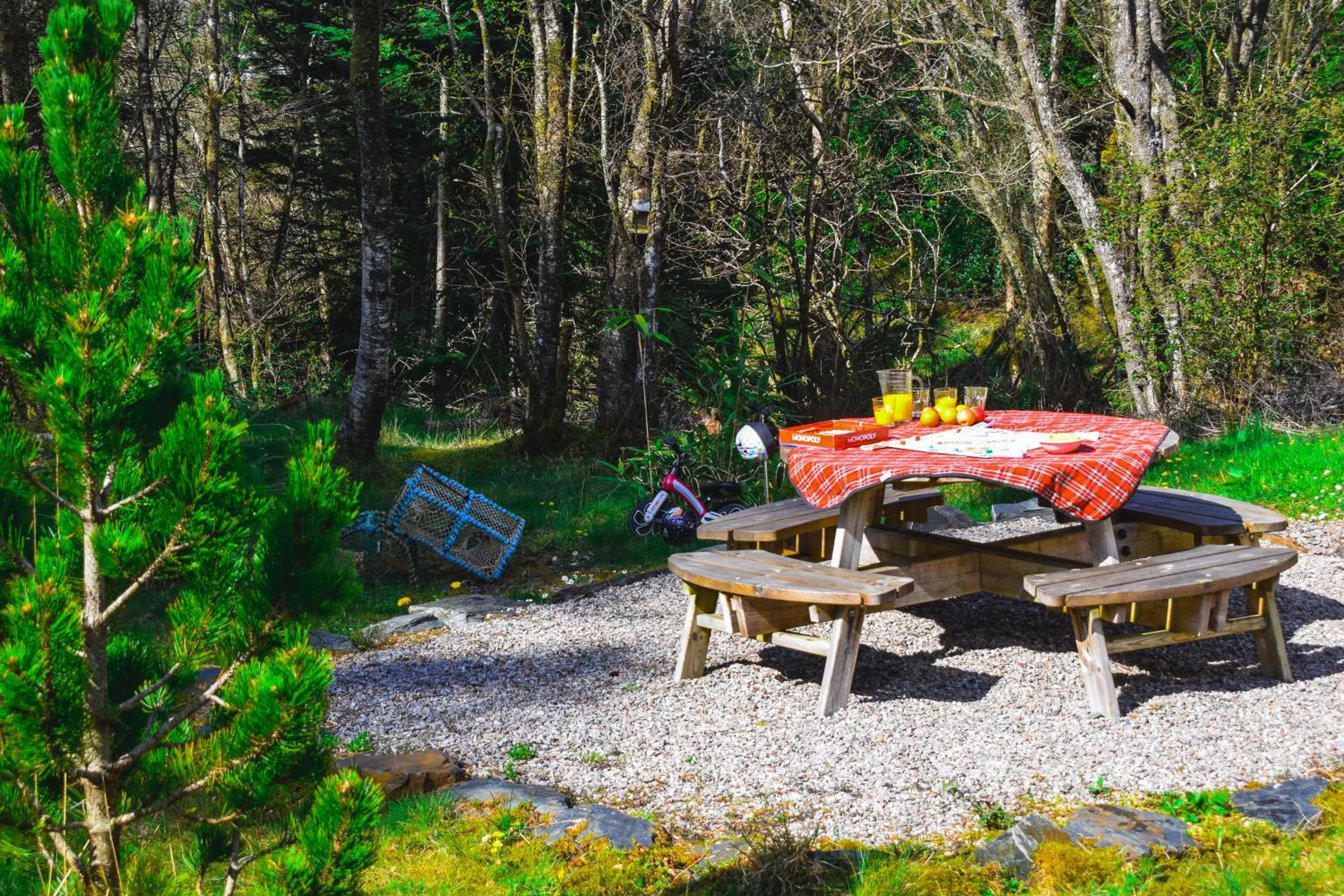 Patio in Birchbrae Highland Lodges