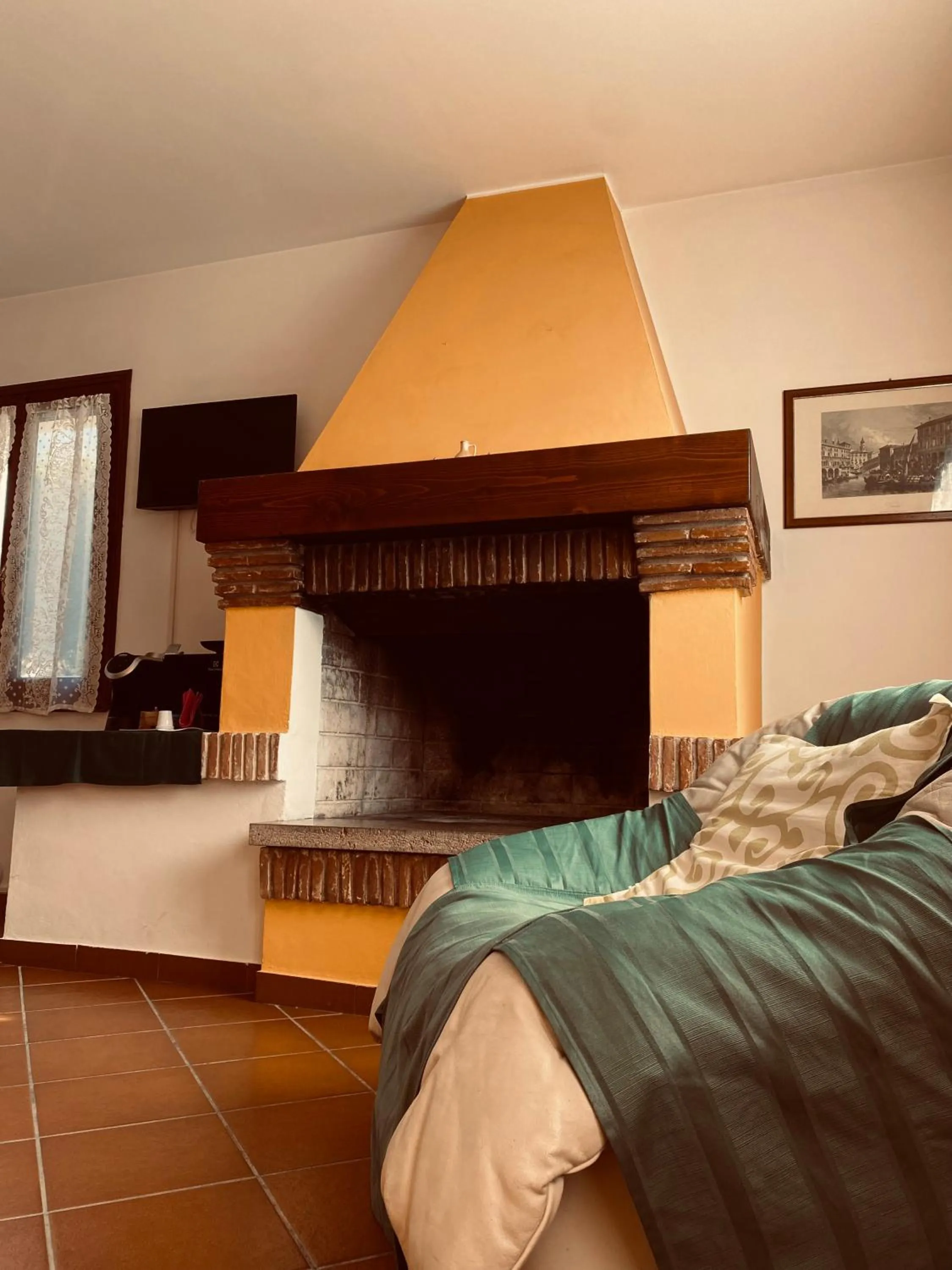 Living room, Bed in Residence Tenuta Gambalonga