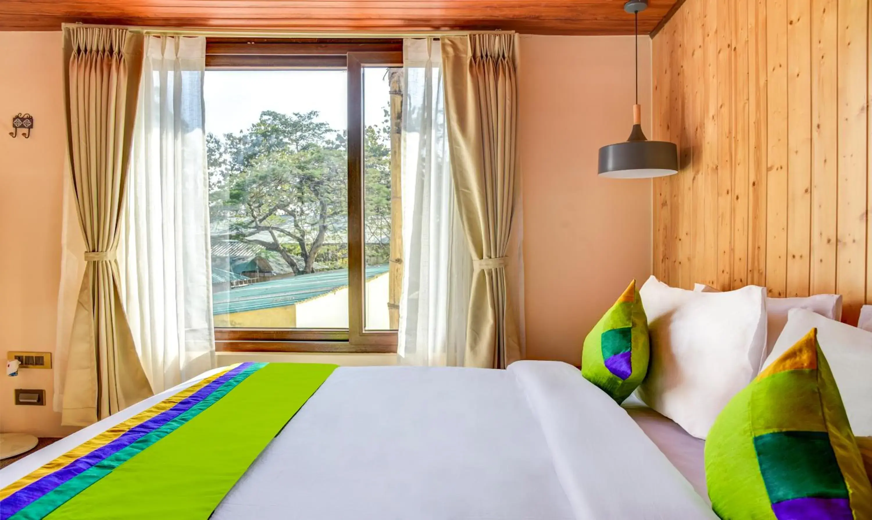 Bedroom, Bed in Treebo Premium Blue Mountain Country Club And Resort Bedroom, Bed in Treebo Premium Blue Mountain Country Club And Resort