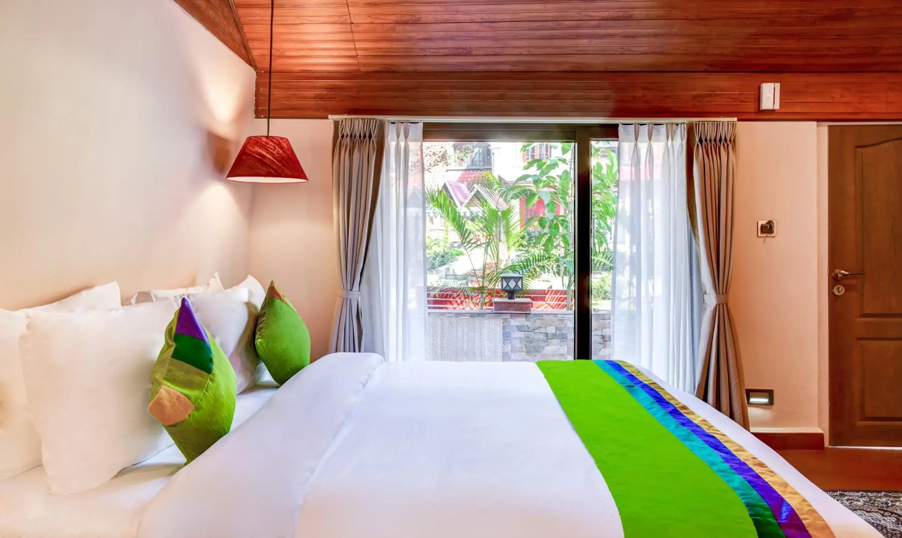 Bedroom, Bed in Treebo Premium Blue Mountain Country Club And Resort Bedroom, Bed in Treebo Premium Blue Mountain Country Club And Resort