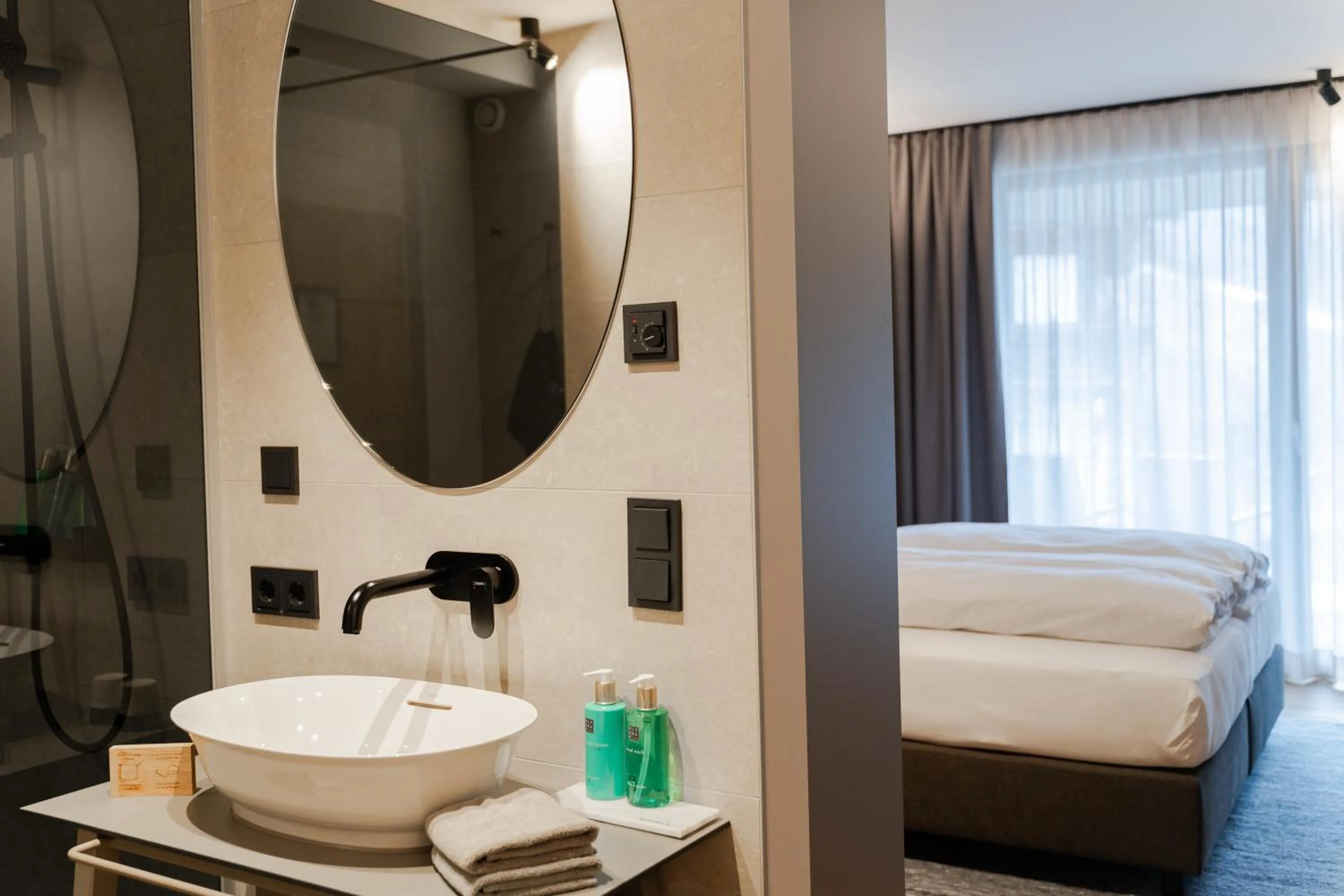 Bathroom, Bed in ARPURIA l 4 Star Superior l Adults Only