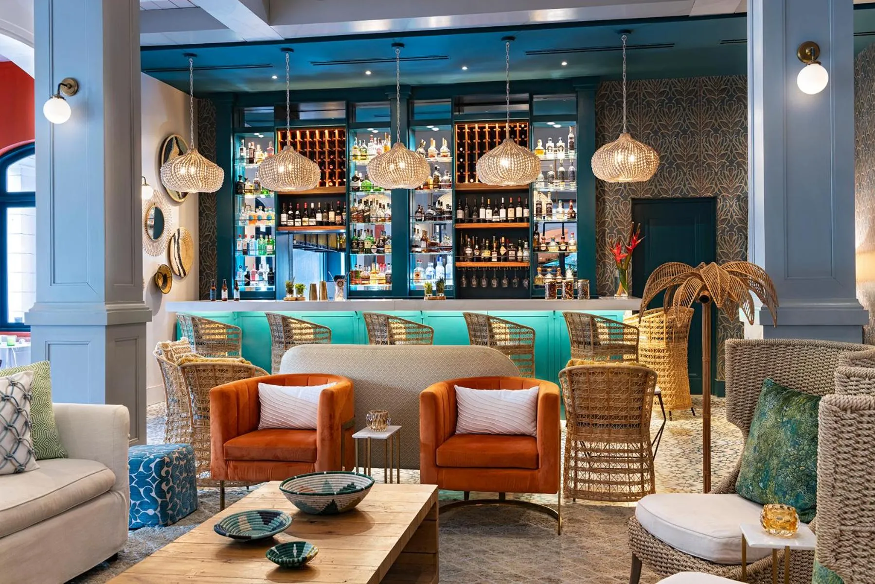 Seating area in Santarena Hotel at Las Catalinas