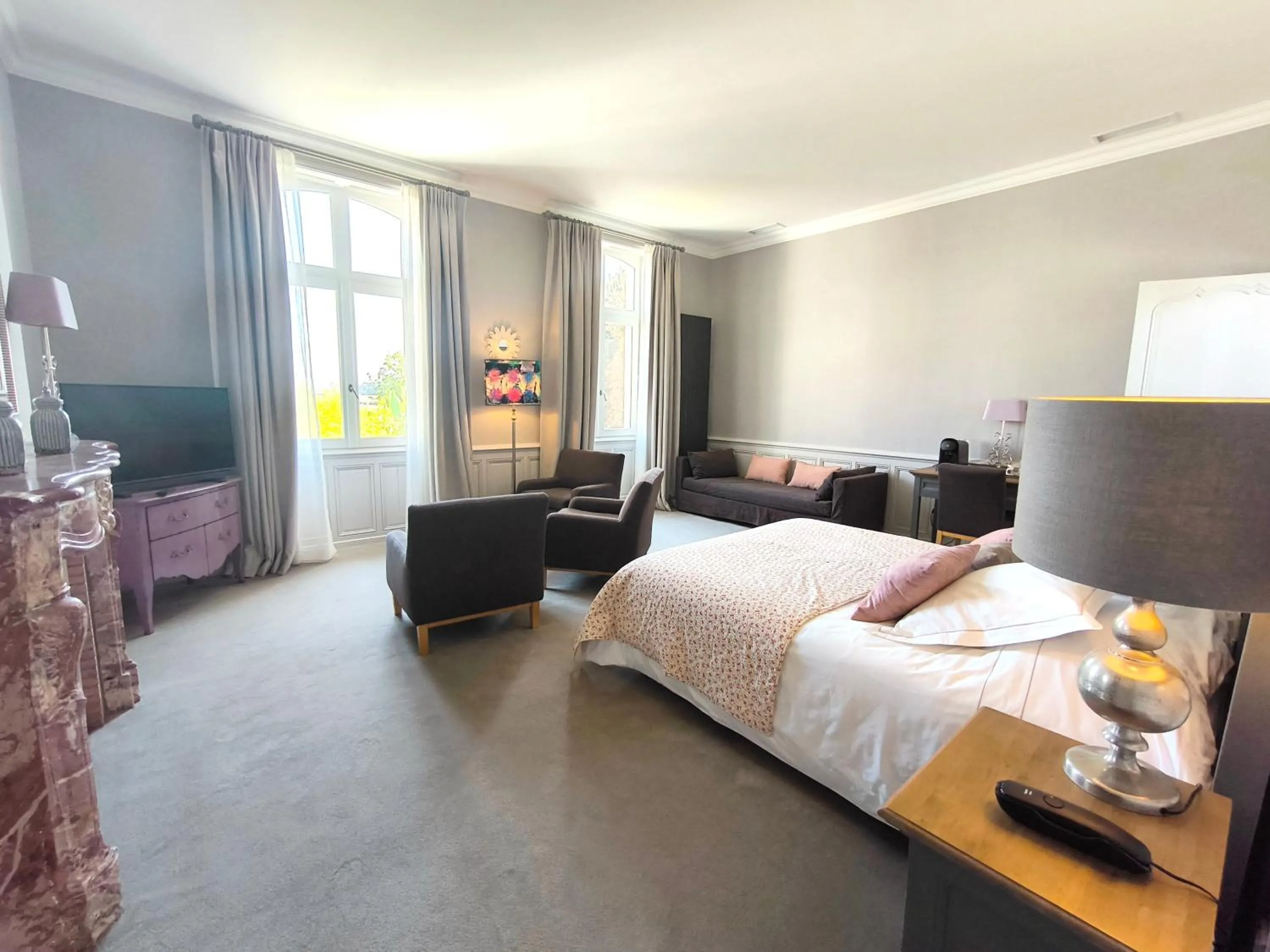 Photo of the whole room, Bed in Hôtel Château de Didonne