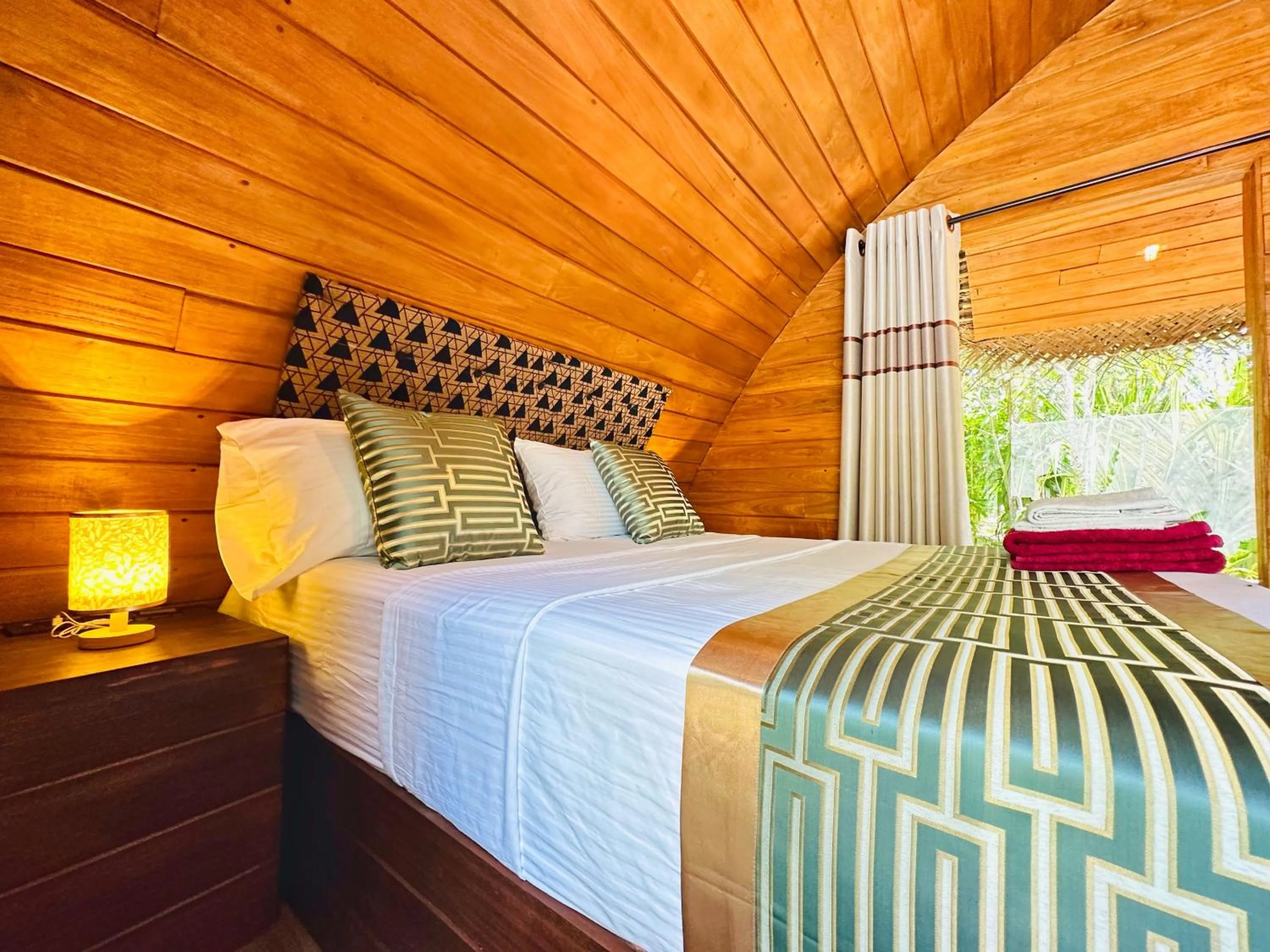 Bed in Palmyra Nature Resort Sigiriya