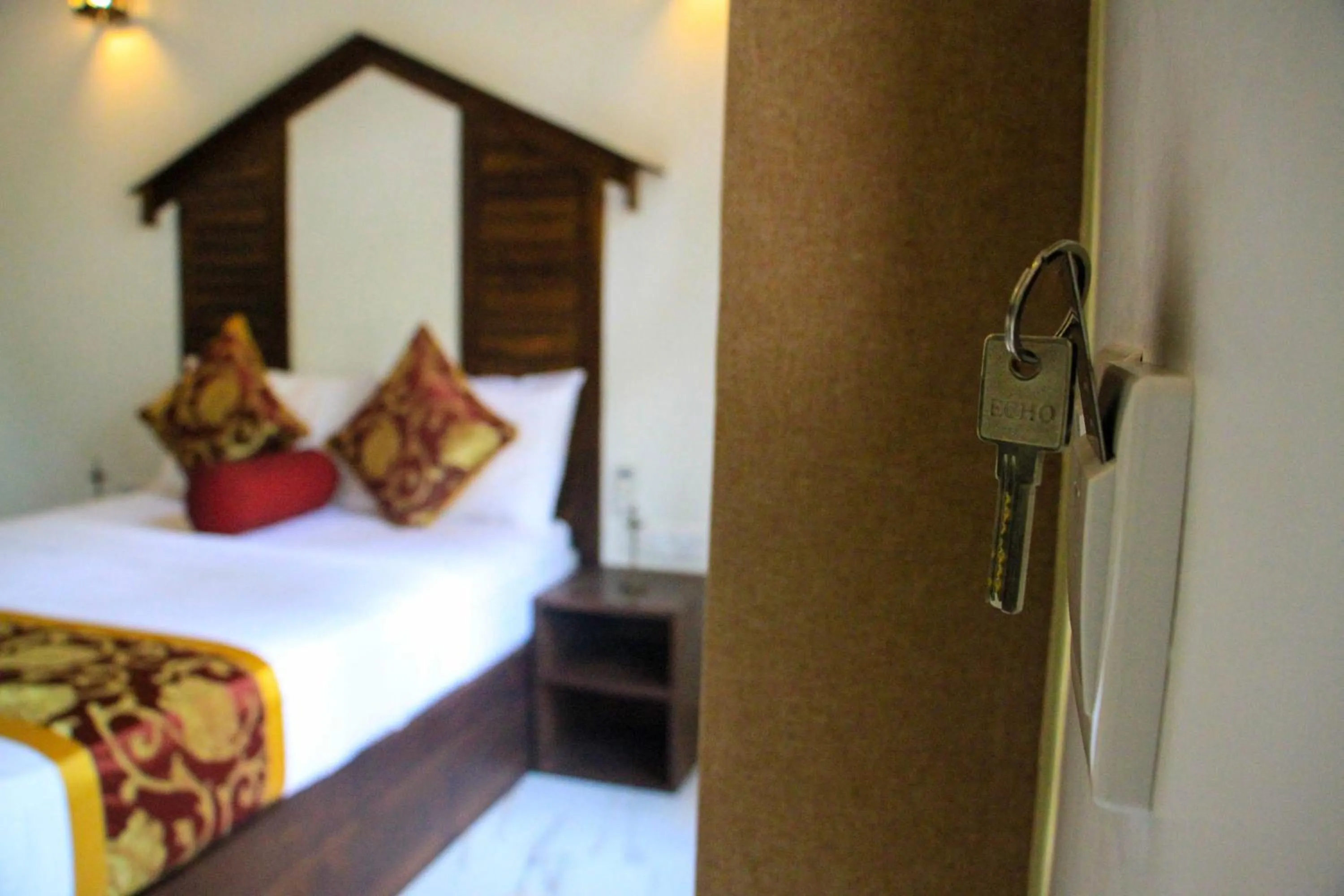 Communal lounge/ TV room, Bed in Palmyra Nature Resort Sigiriya