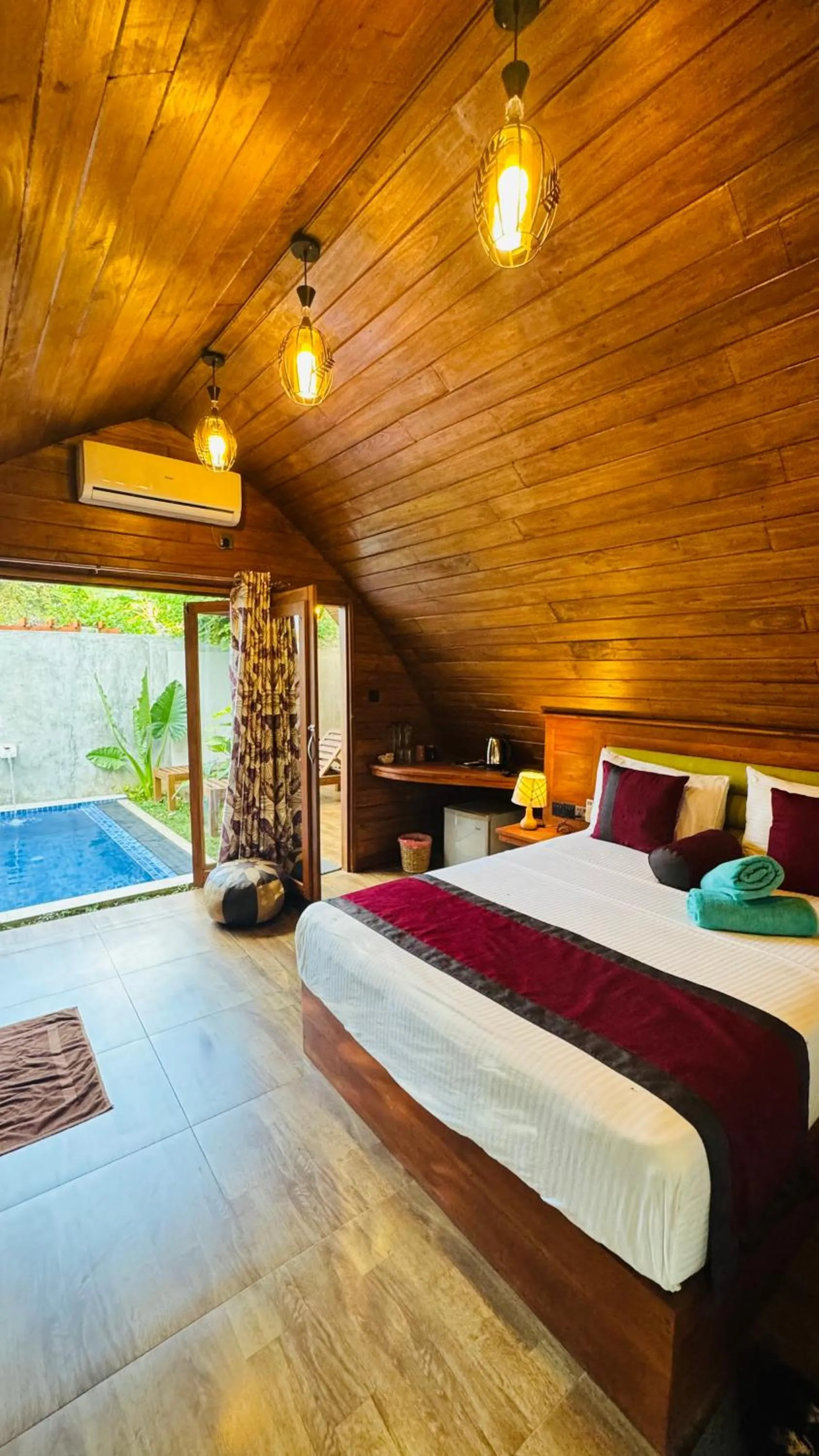 Bed in Palmyra Nature Resort Sigiriya