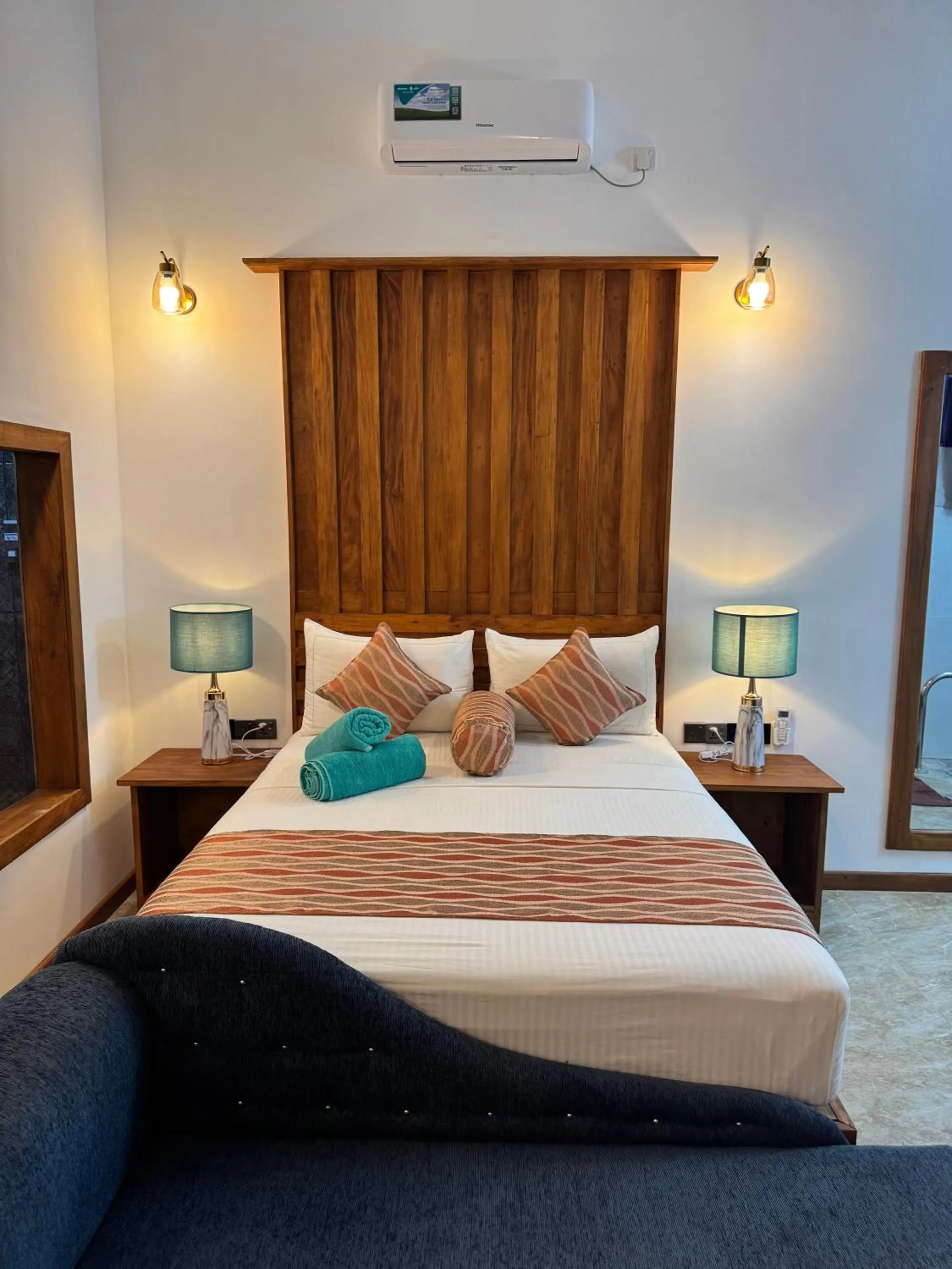 Bed in Palmyra Nature Resort Sigiriya