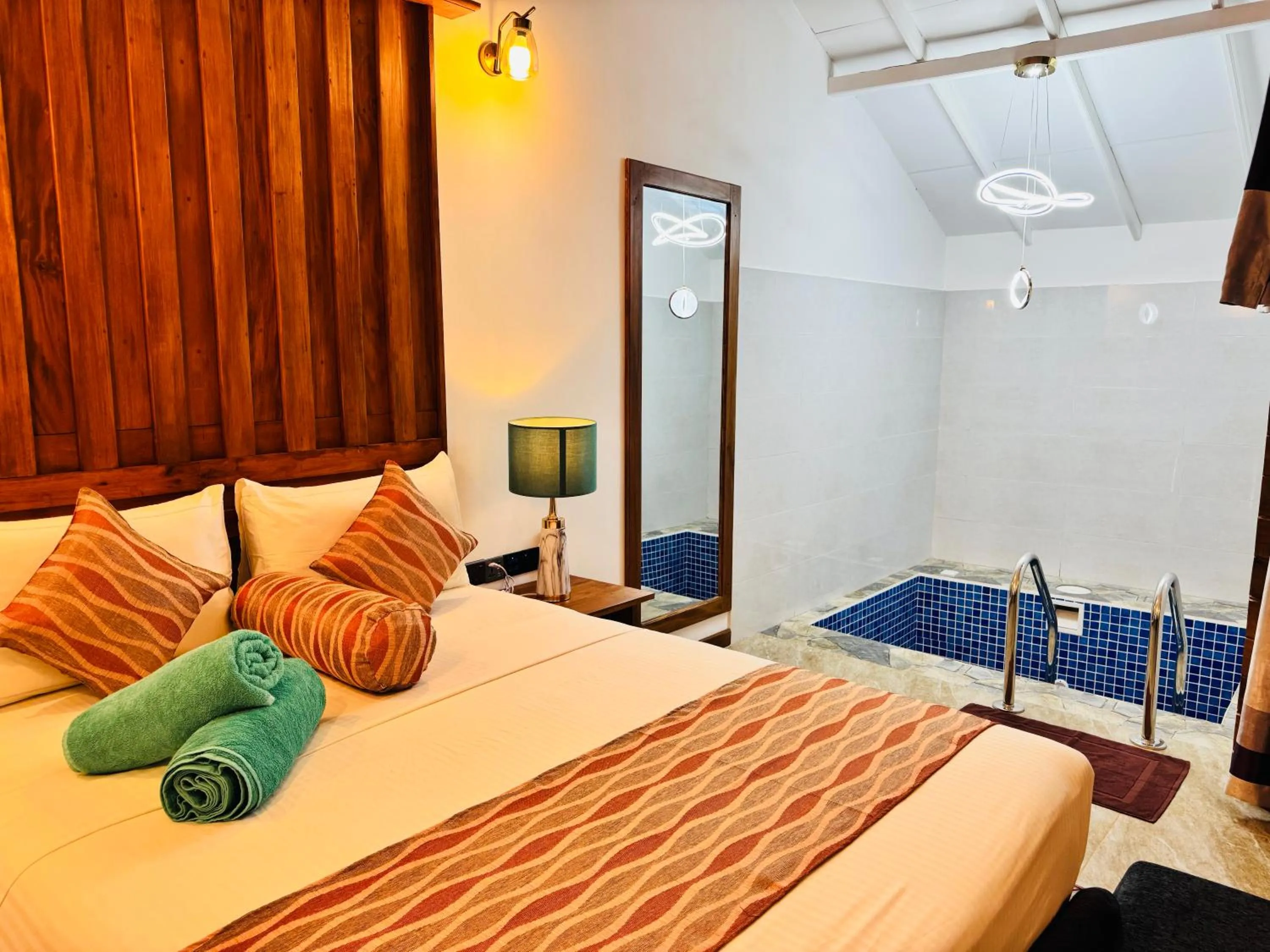 Bed in Palmyra Nature Resort Sigiriya