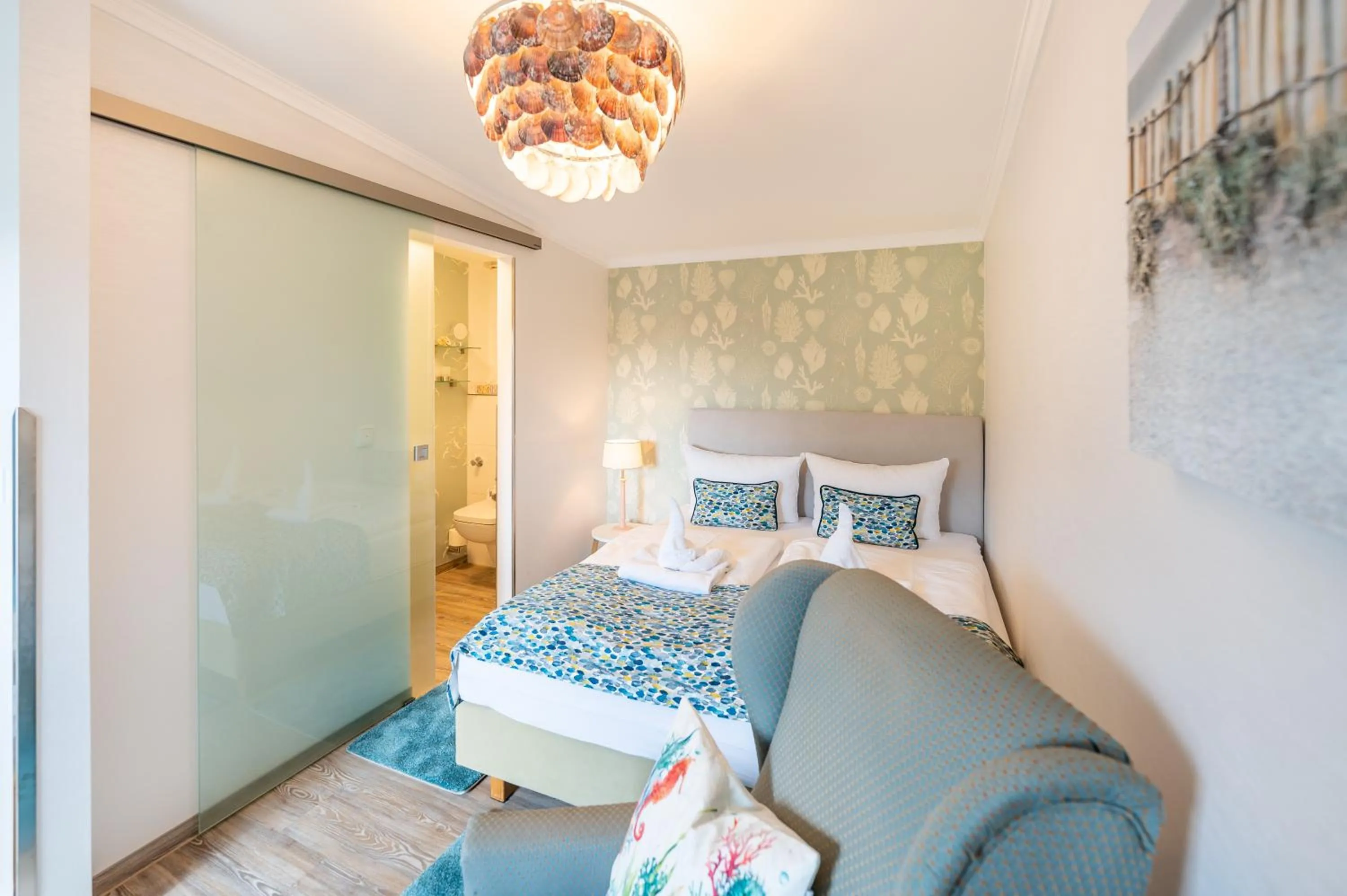 Bed in Appartement Am Park der Sinne & Am See