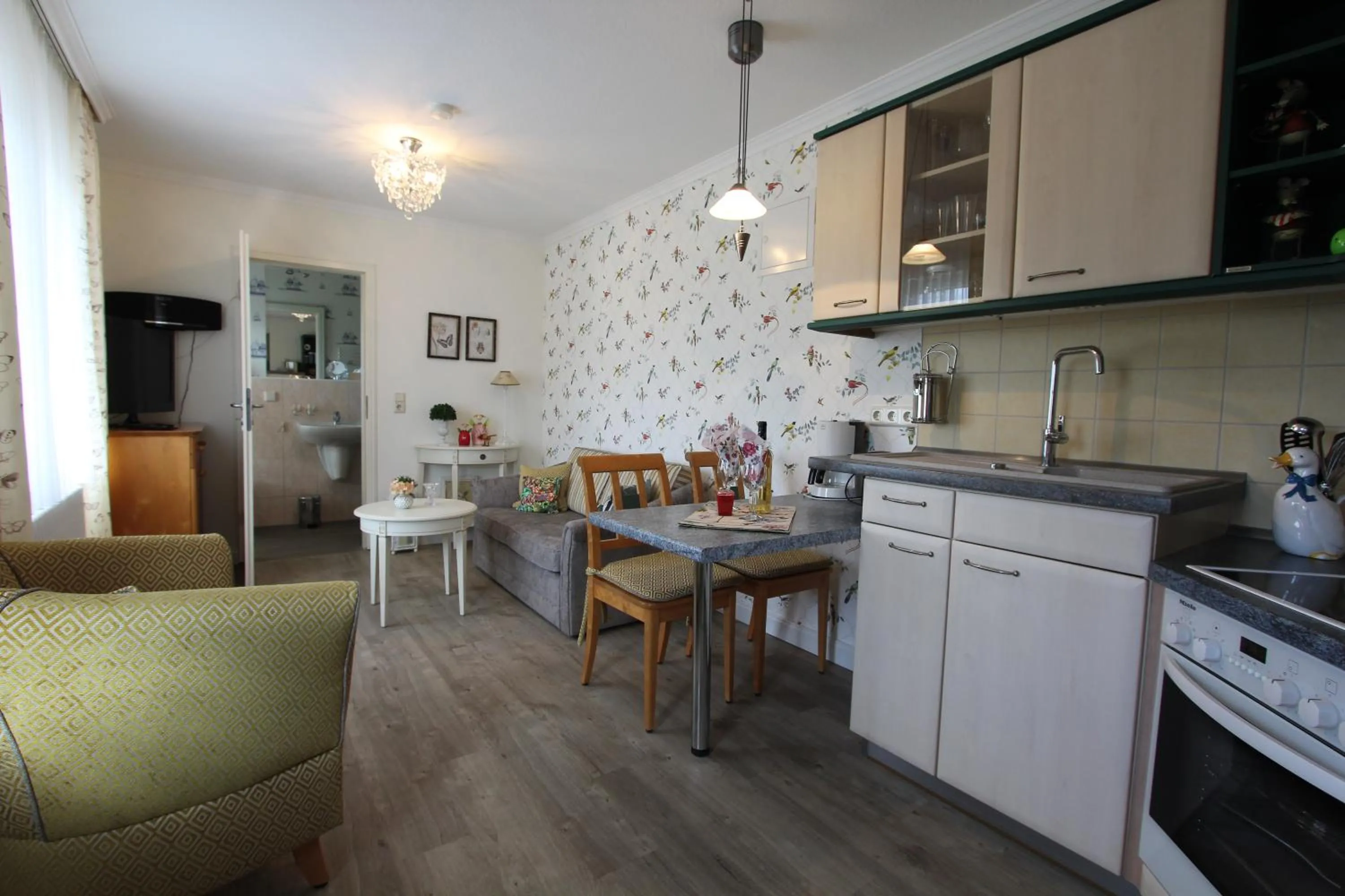 Kitchen or kitchenette in Appartement Am Park der Sinne & Am See