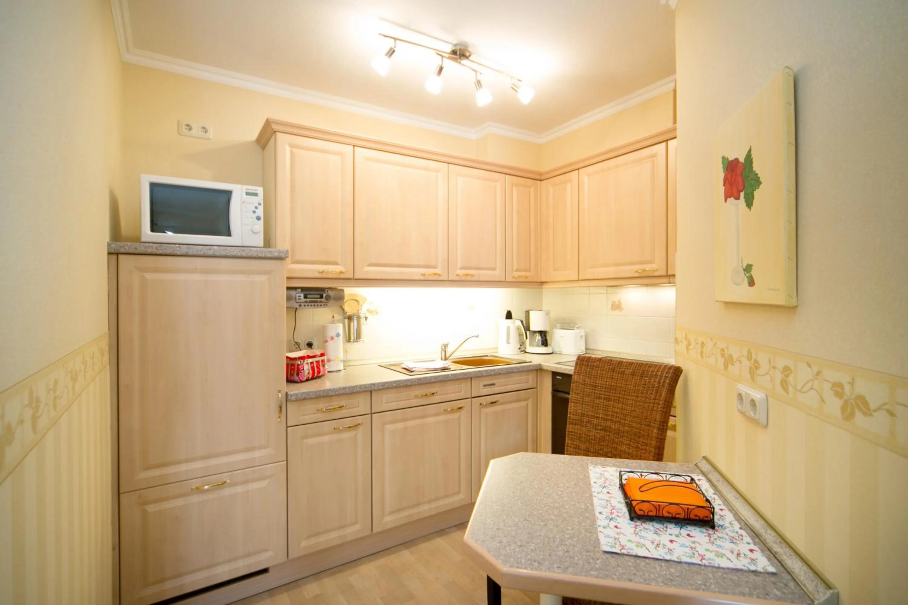 Kitchen or kitchenette in Appartement Am Park der Sinne & Am See