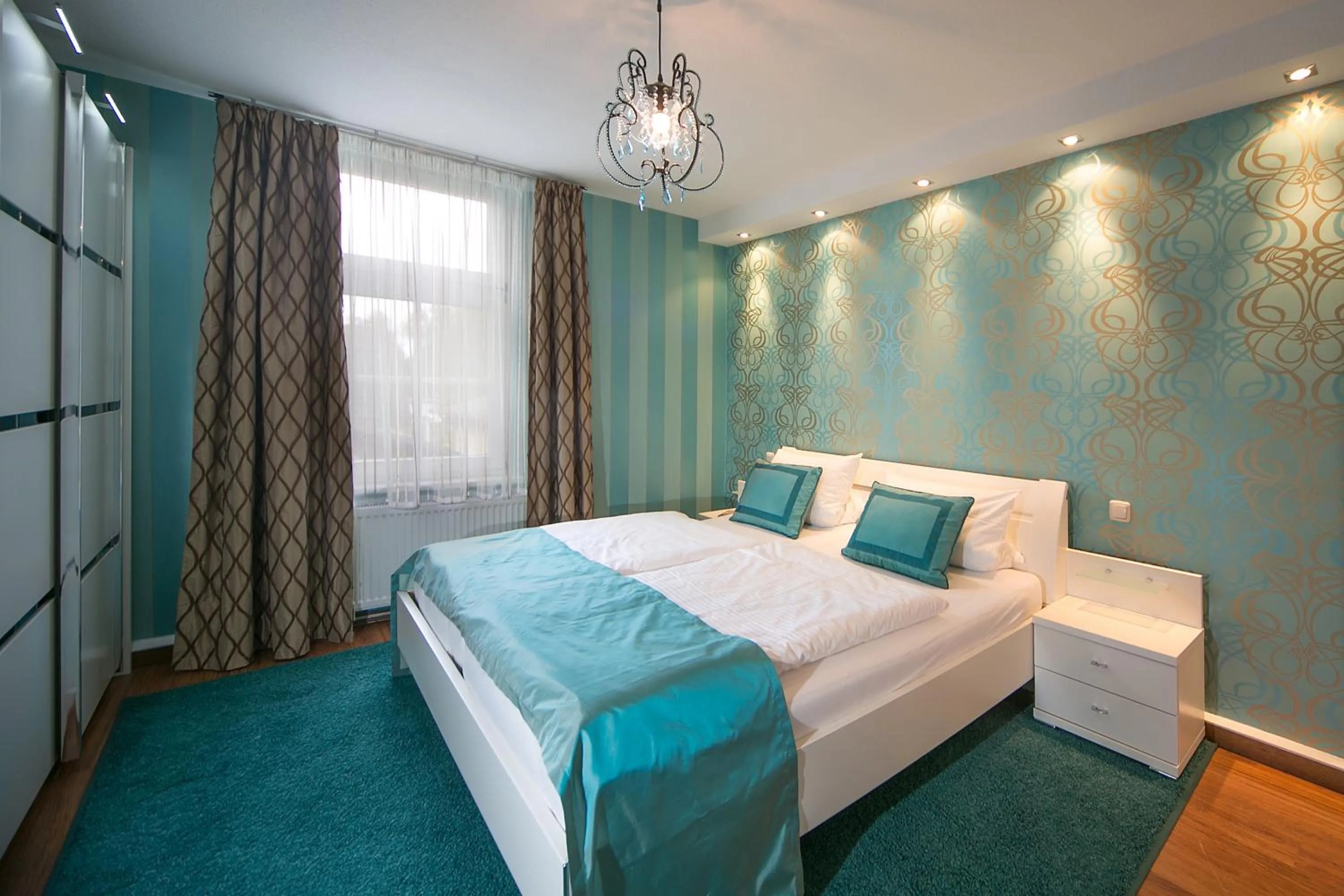 Bedroom, Bed in Appartement Am Park der Sinne & Am See