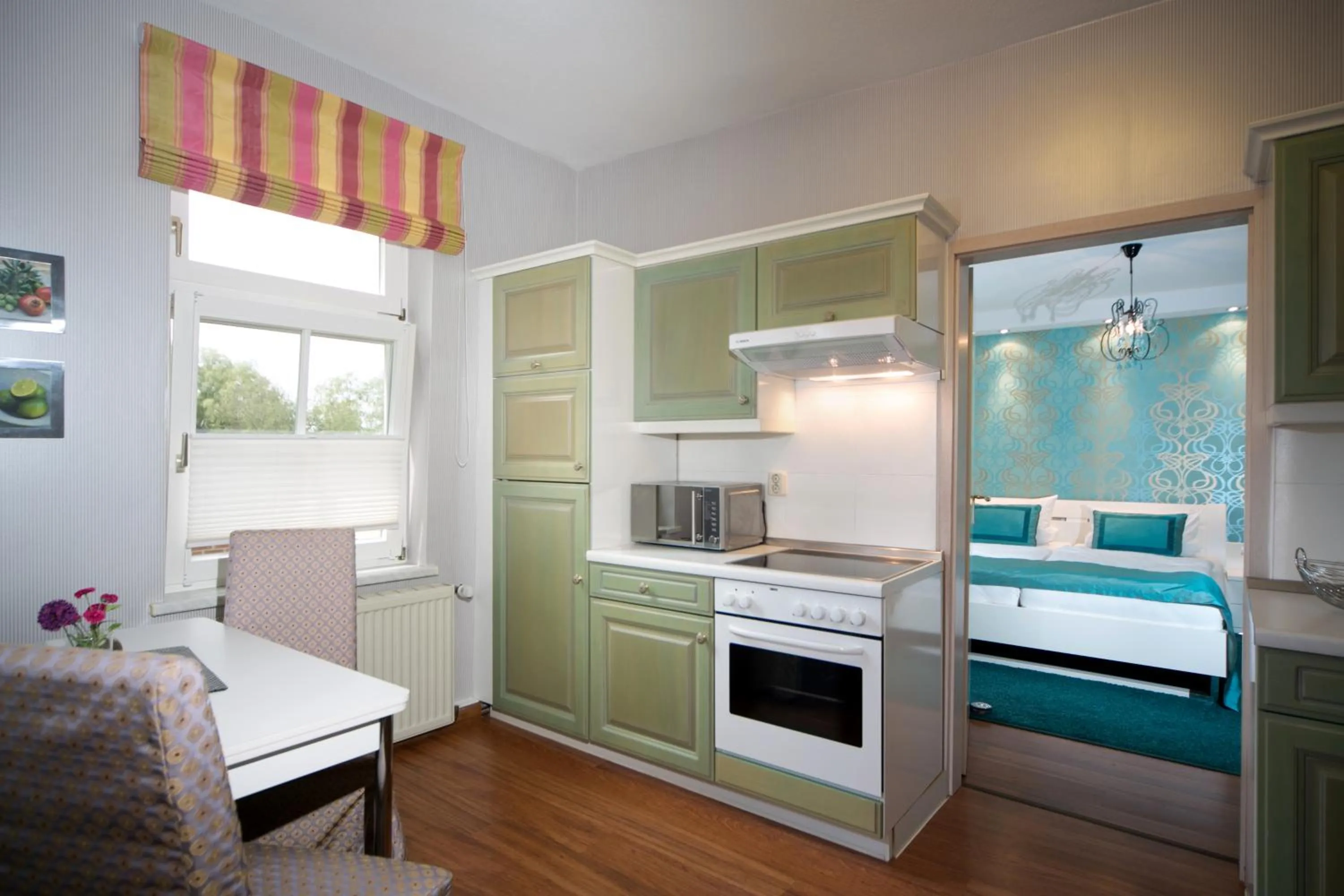 Kitchen or kitchenette in Appartement Am Park der Sinne & Am See