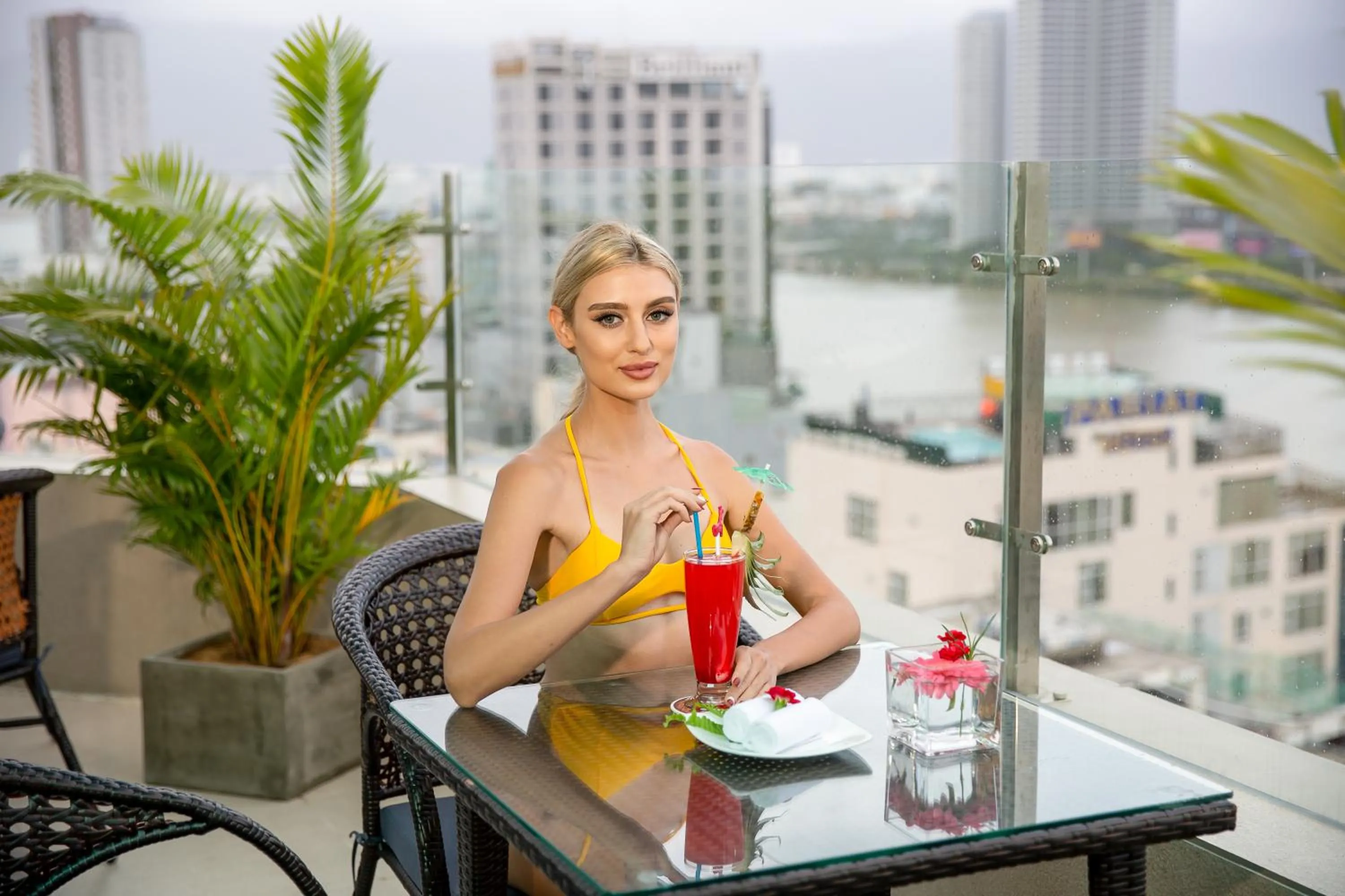 People in Val Soleil Hotel