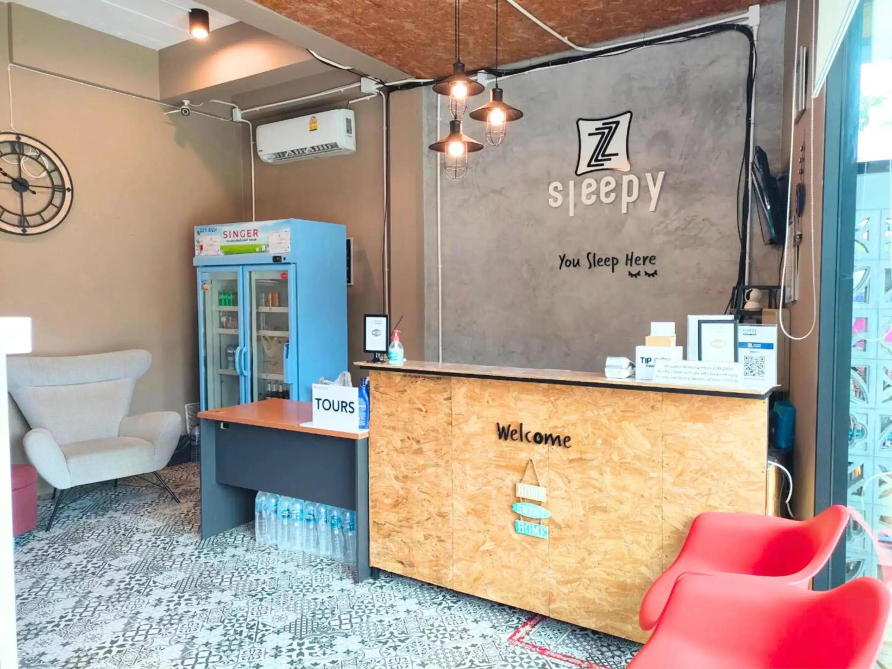Lobby or reception in Sleepy Station Hostel Lobby or reception in Sleepy Station Hostel