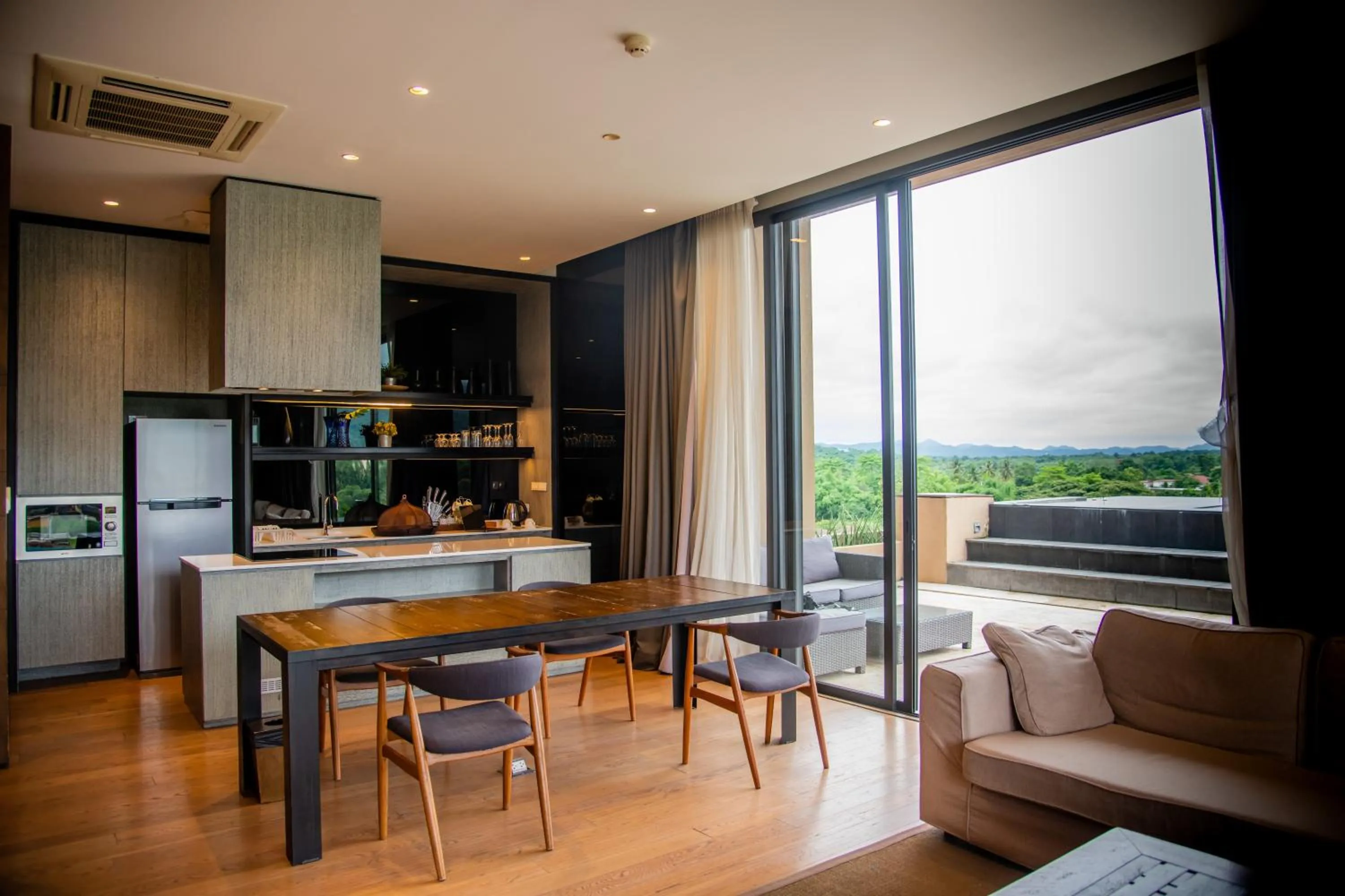 Kitchen or kitchenette in Khaoyai Luxury Pool Penthouse at ATTA