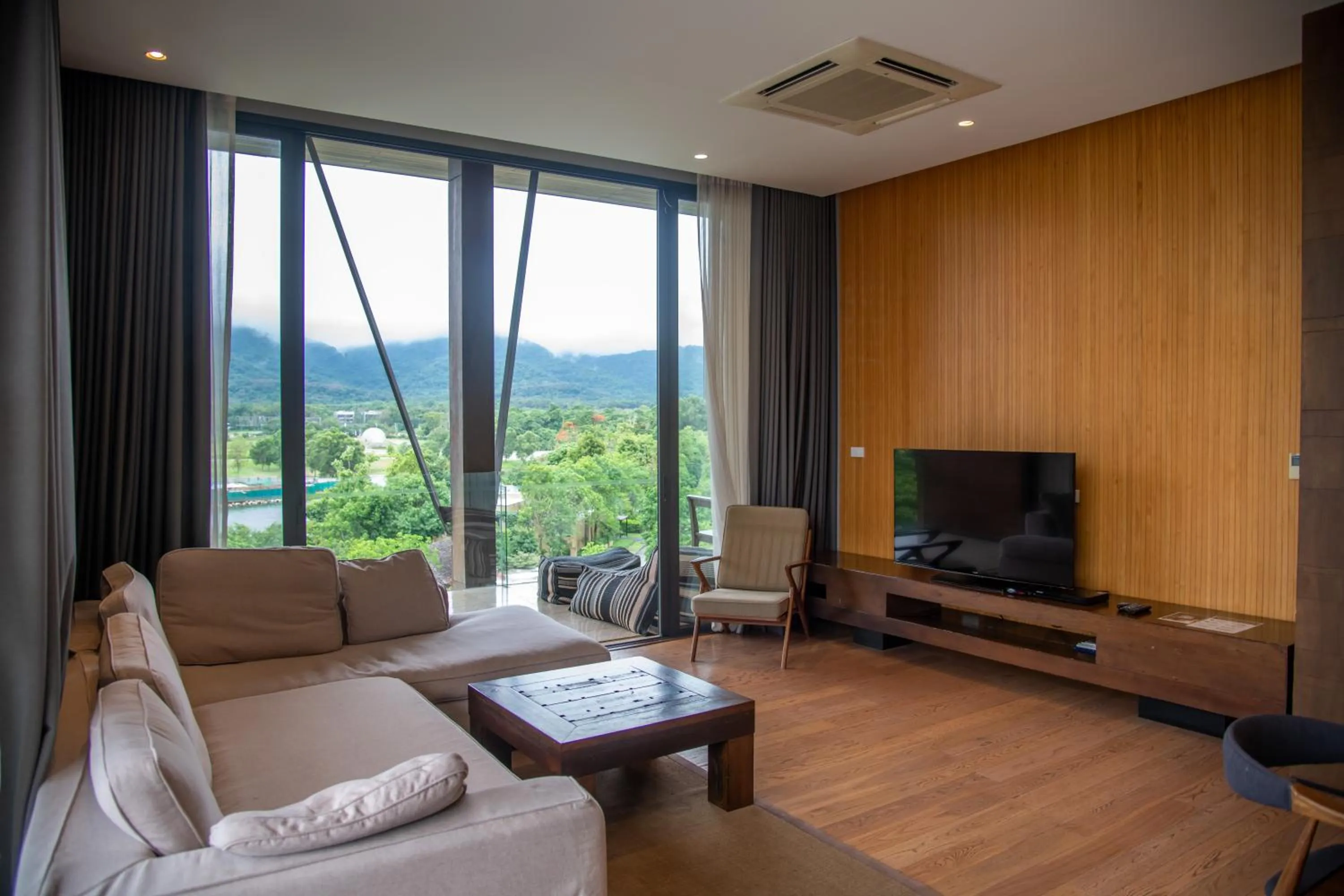 Living room in Khaoyai Luxury Pool Penthouse at ATTA