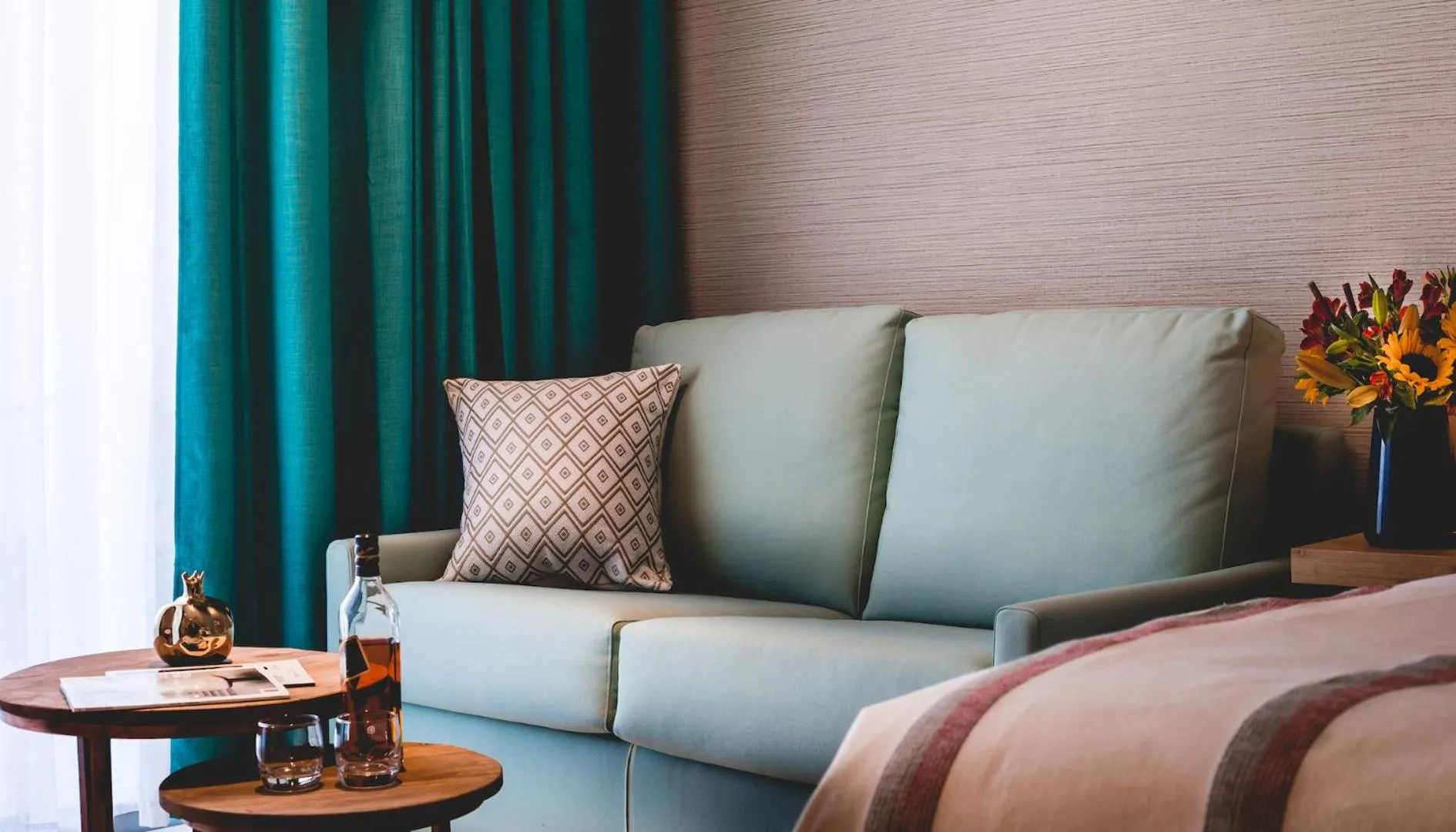 Seating area in Magdala Hotel