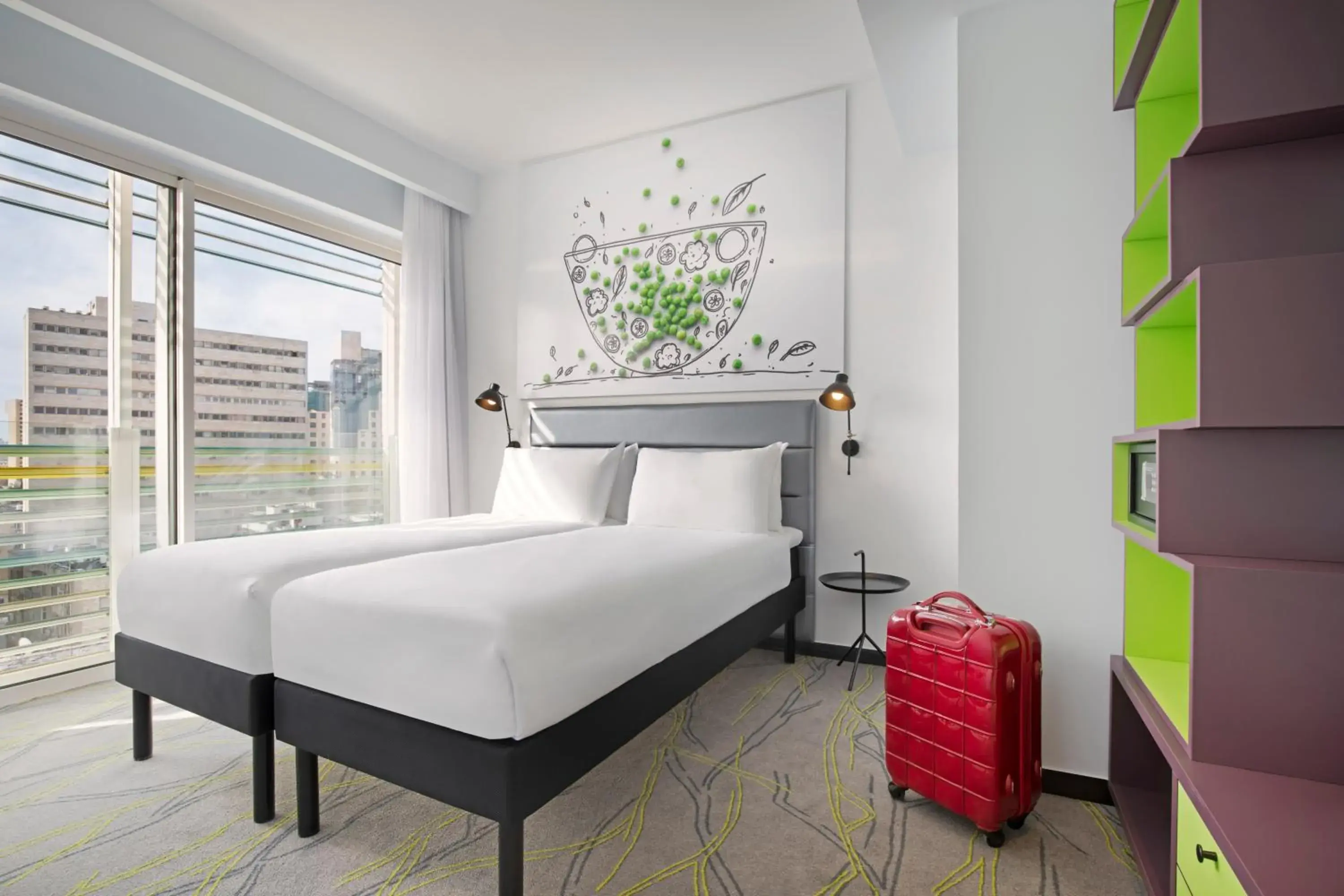 Standard Twin Room with Balcony in Ibis Styles Jerusalem City Center - An AccorHotels Brand Standard Twin Room with Balcony in Ibis Styles Jerusalem City Center - An AccorHotels Brand