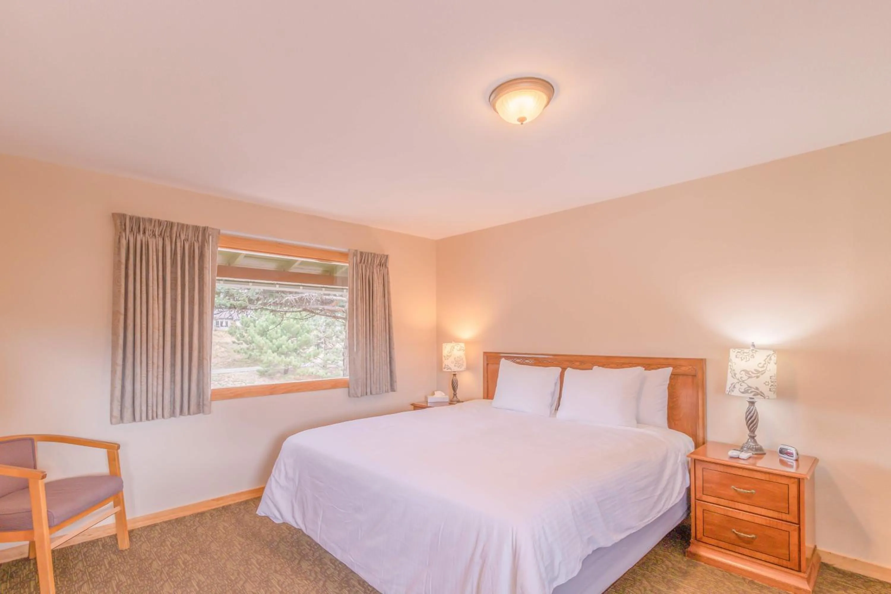 Bed in Coyote Mountain Lodge