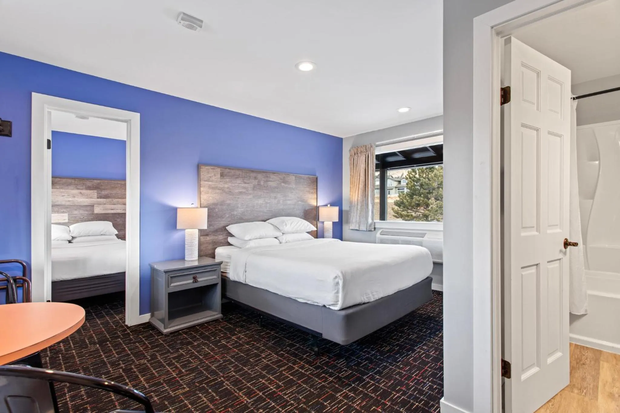 Bed in Coyote Mountain Lodge