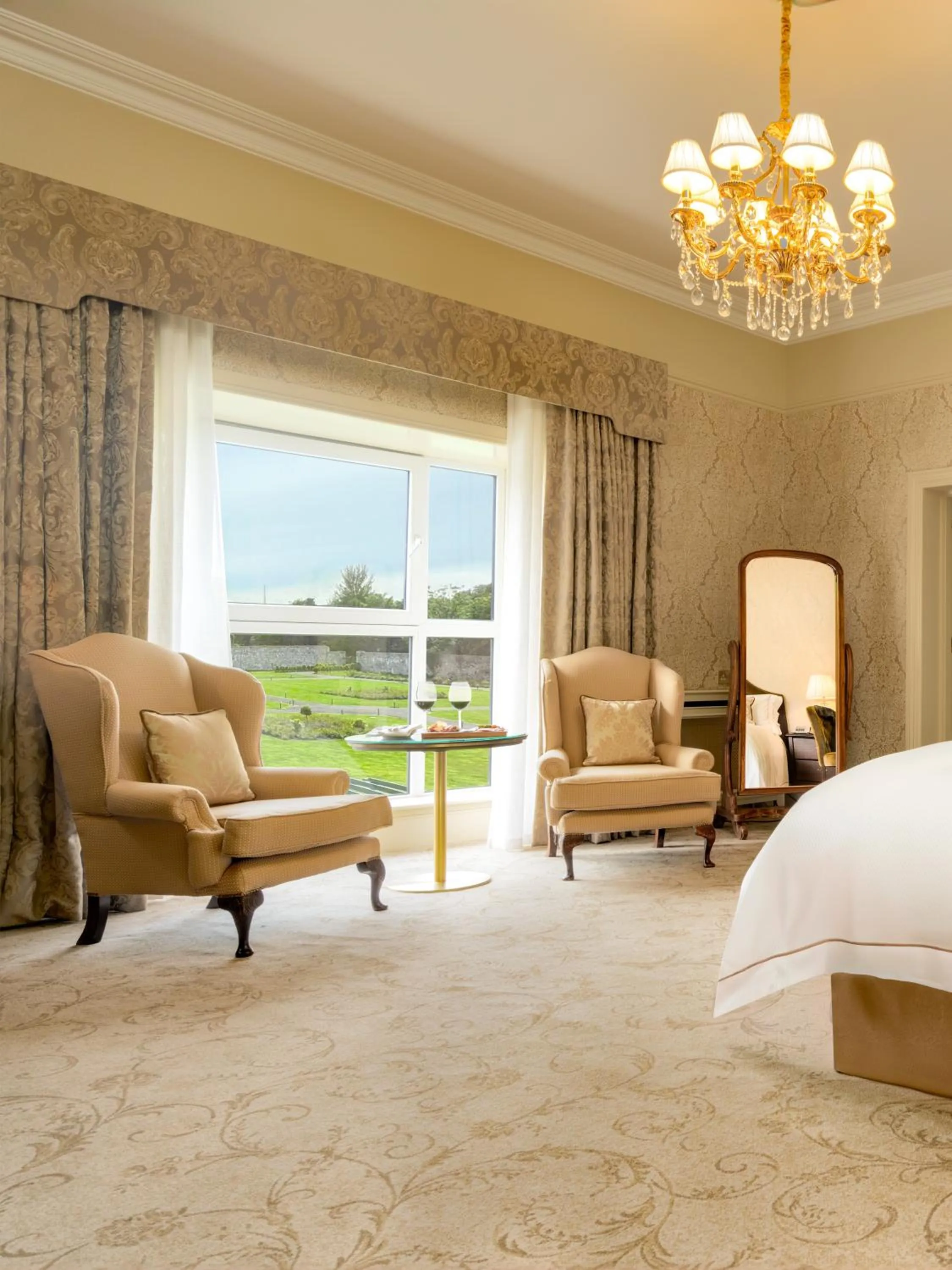 Seating area in Glenlo Abbey Hotel