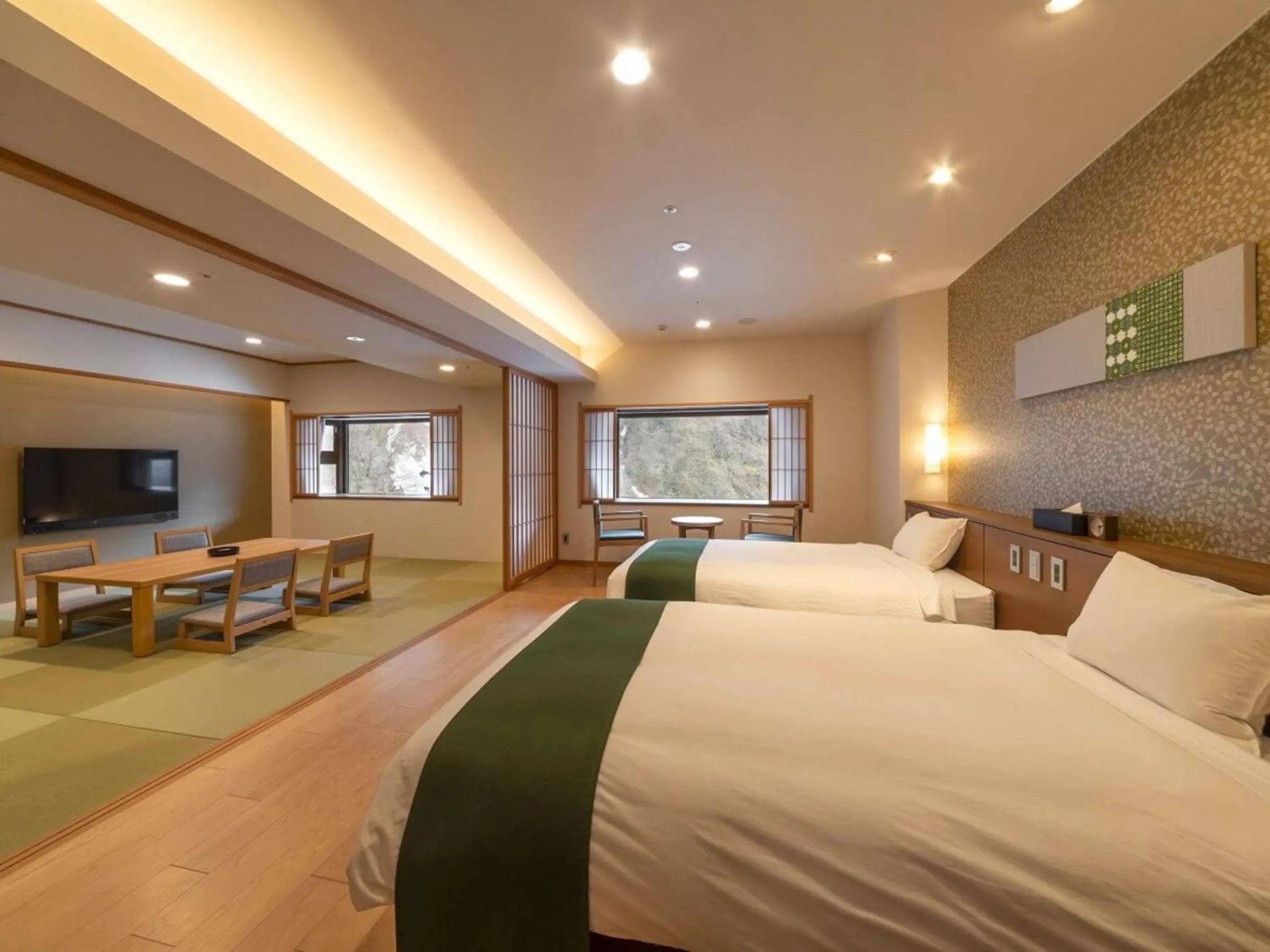 Bed in Kurobe Unazukionsen Yamanoha