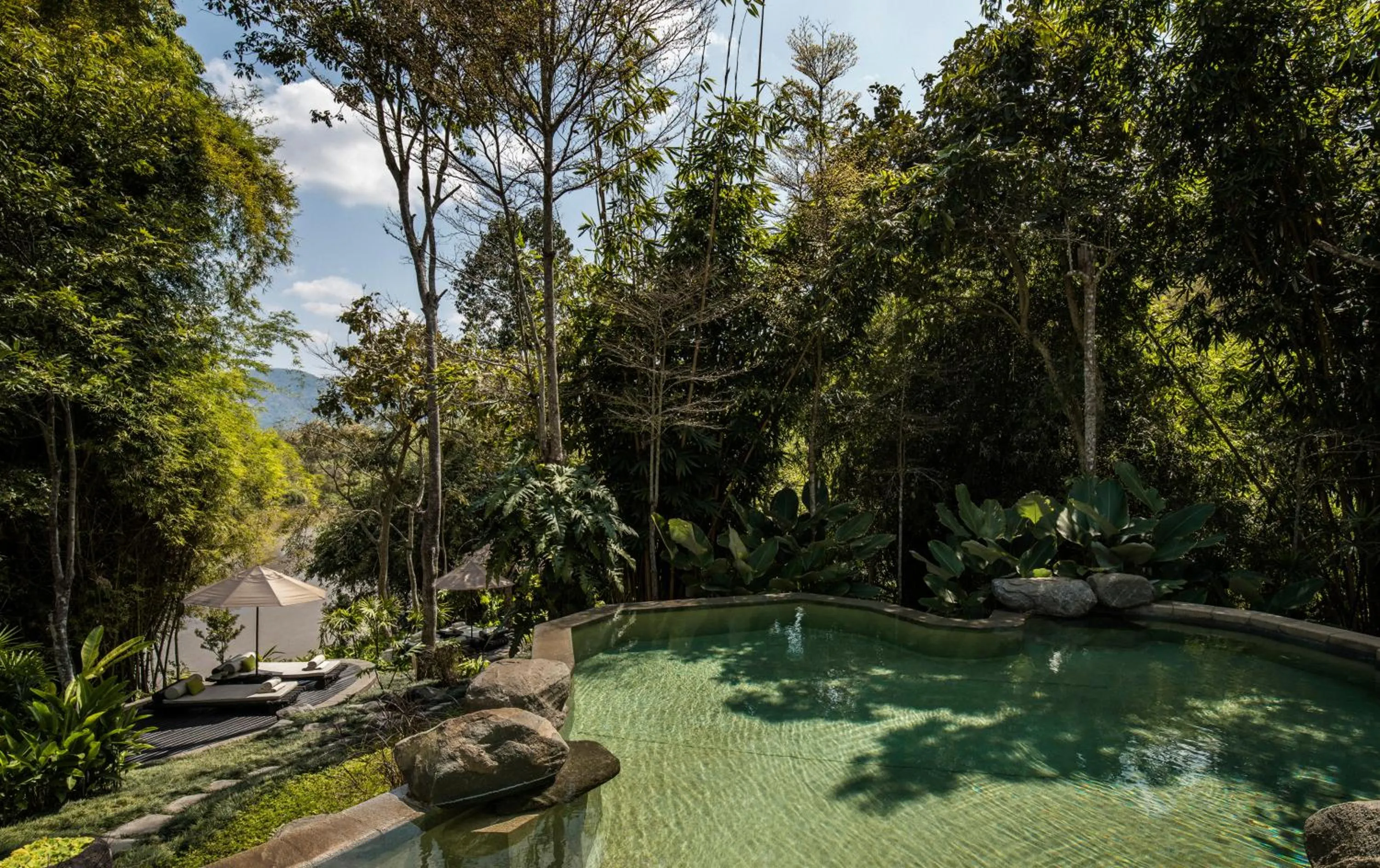 Swimming pool in Four Seasons Tented Camp Golden Triangle