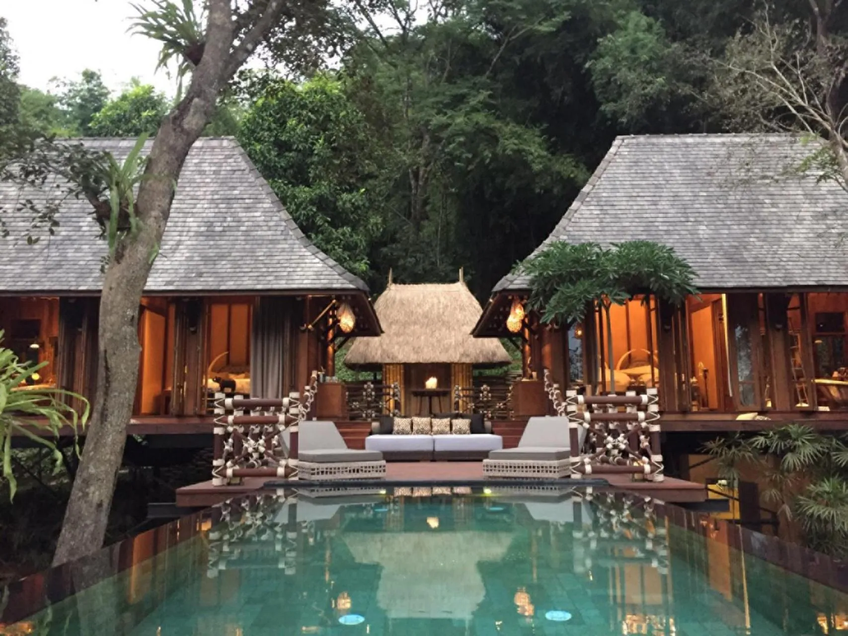 Swimming pool in Four Seasons Tented Camp Golden Triangle