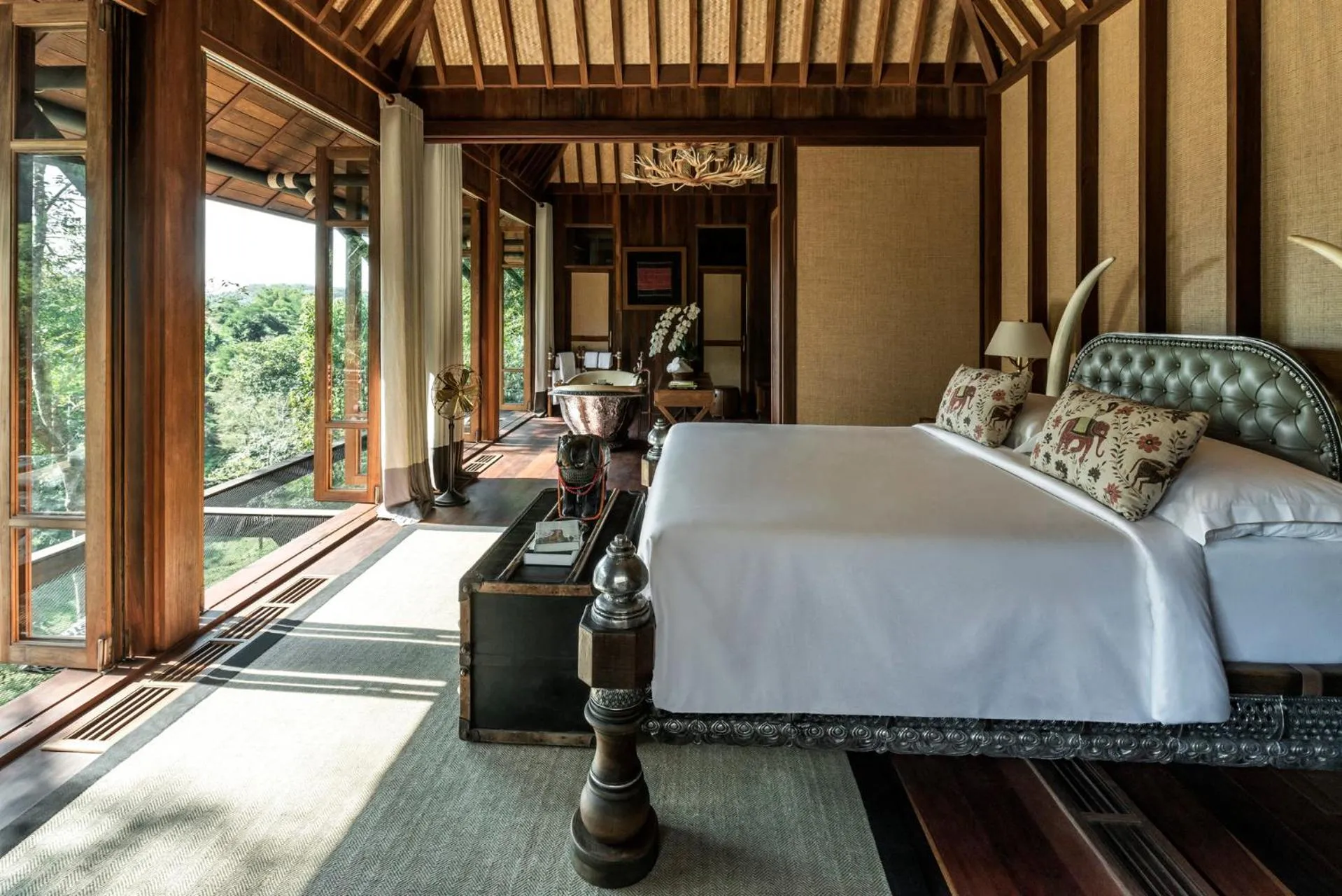 Bed in Four Seasons Tented Camp Golden Triangle