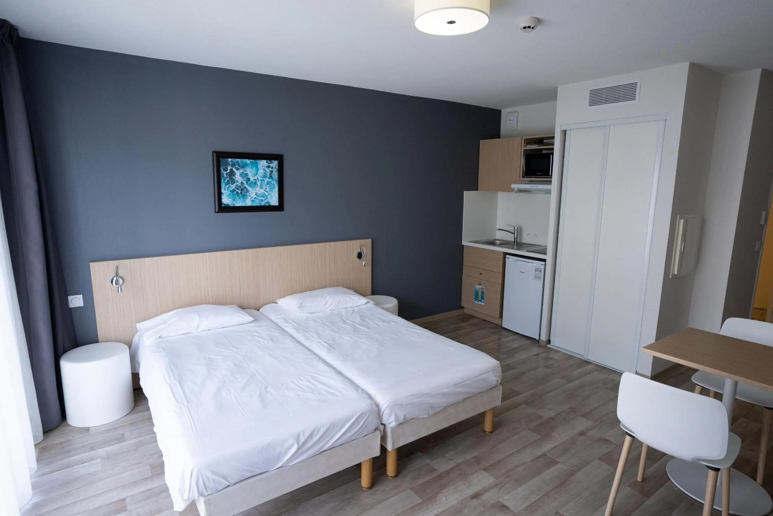 Kitchen or kitchenette, Bed in Residence Azureva Roquebrune Cap Martin