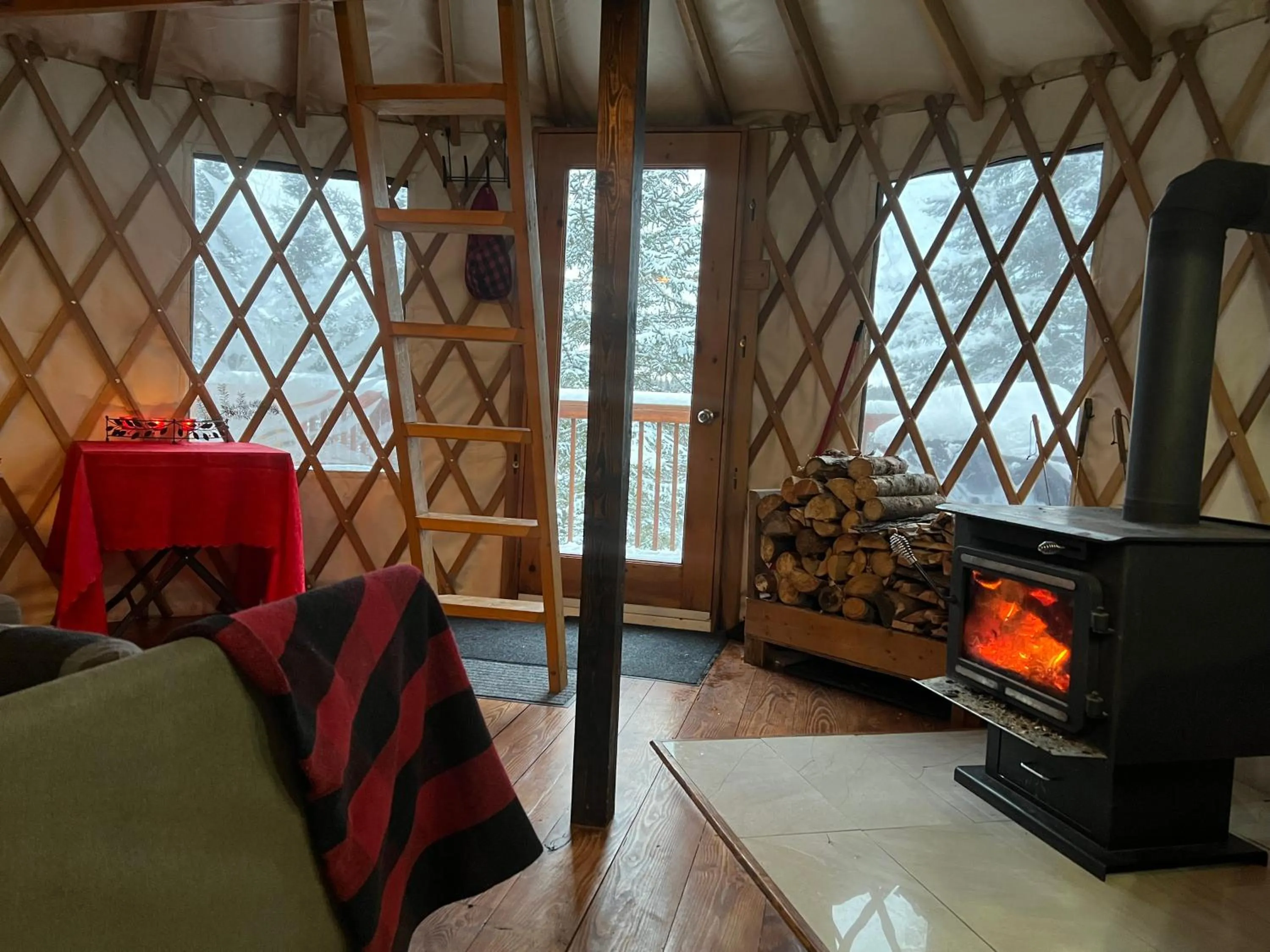 Seating area in Les Racines du p'tit Isidore