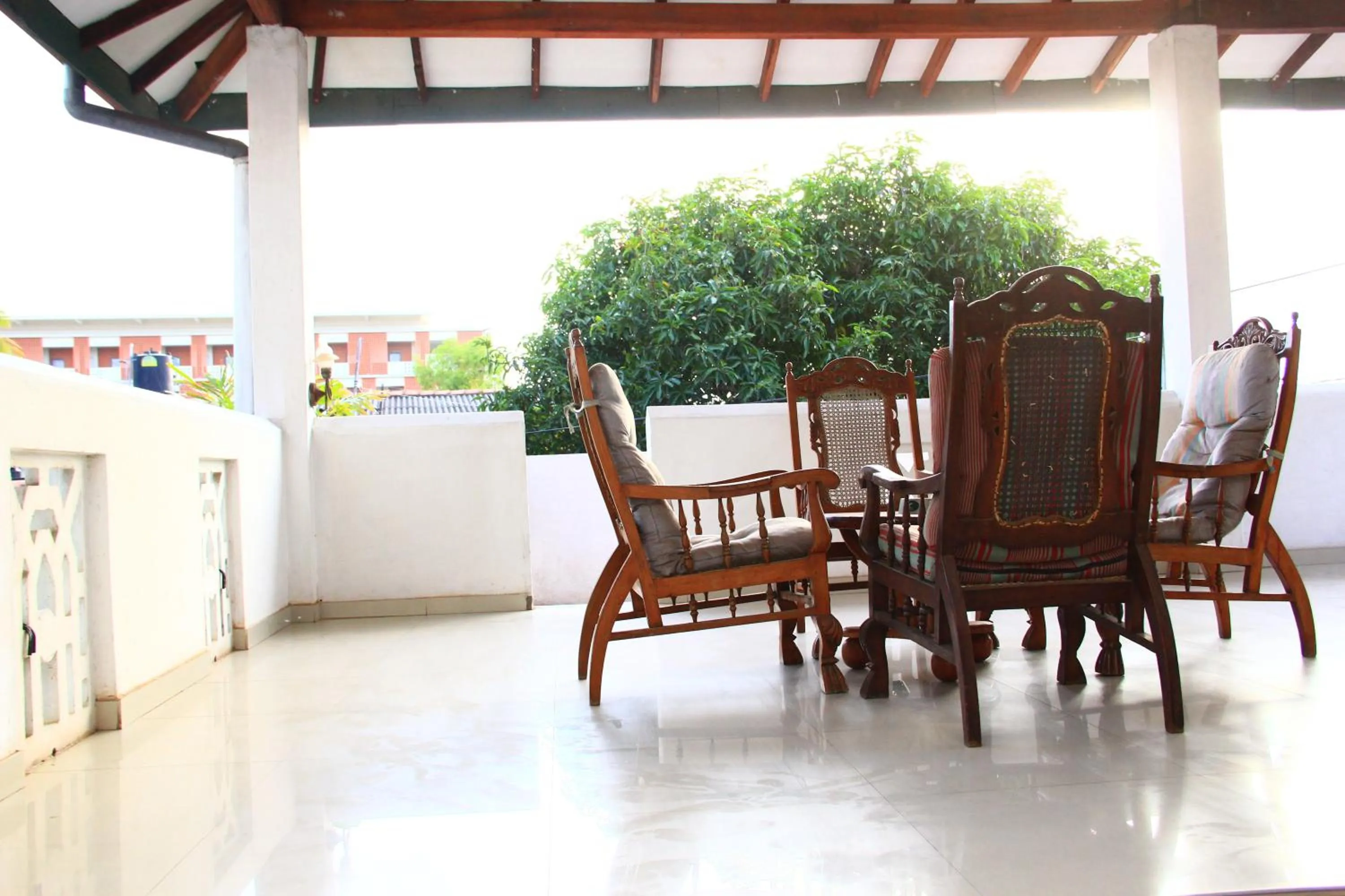 Balcony/Terrace in Shanith Guesthouse Negombo , beach road