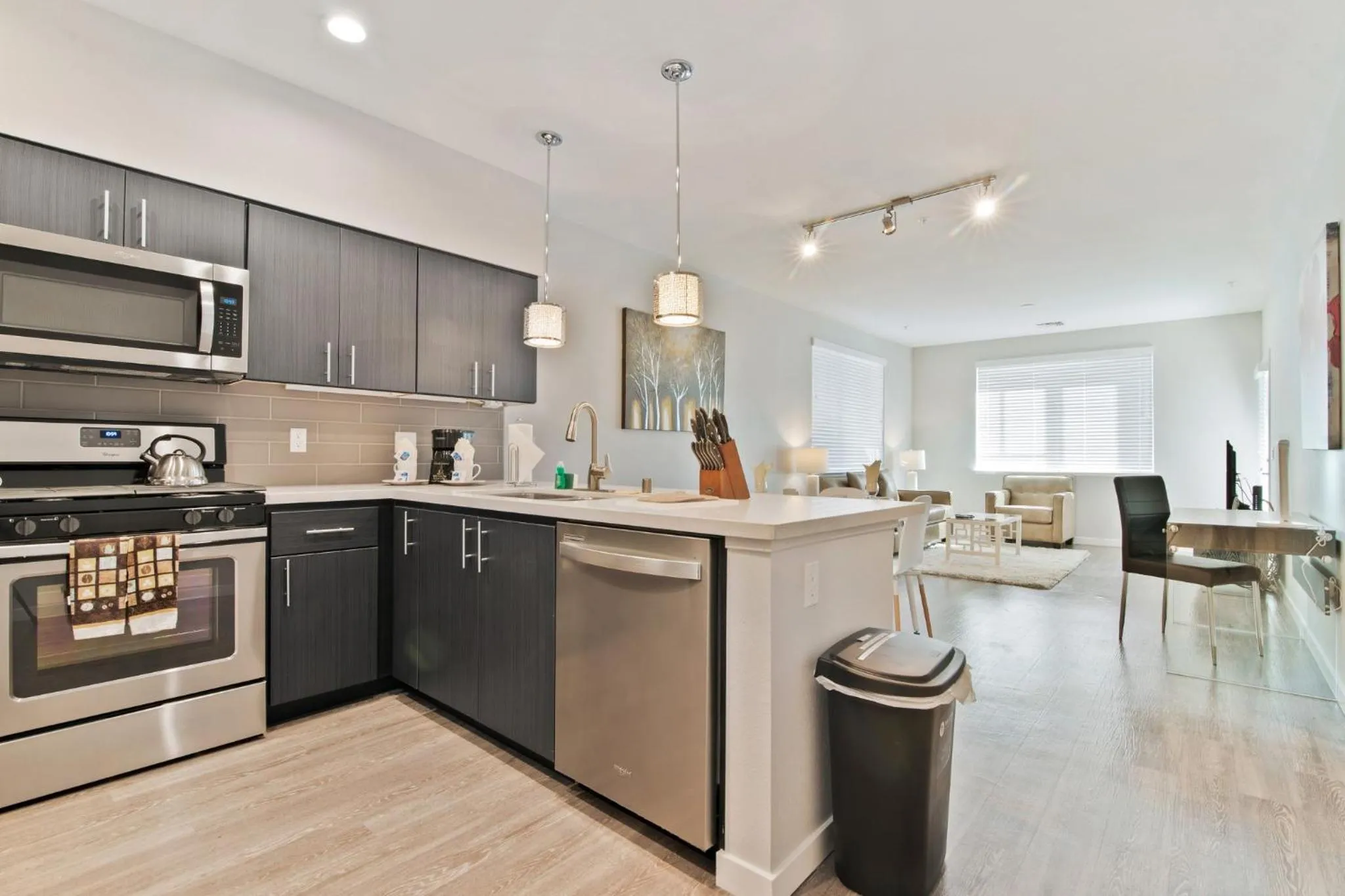 Kitchen or kitchenette in Bluebird Suites in Menlo Park