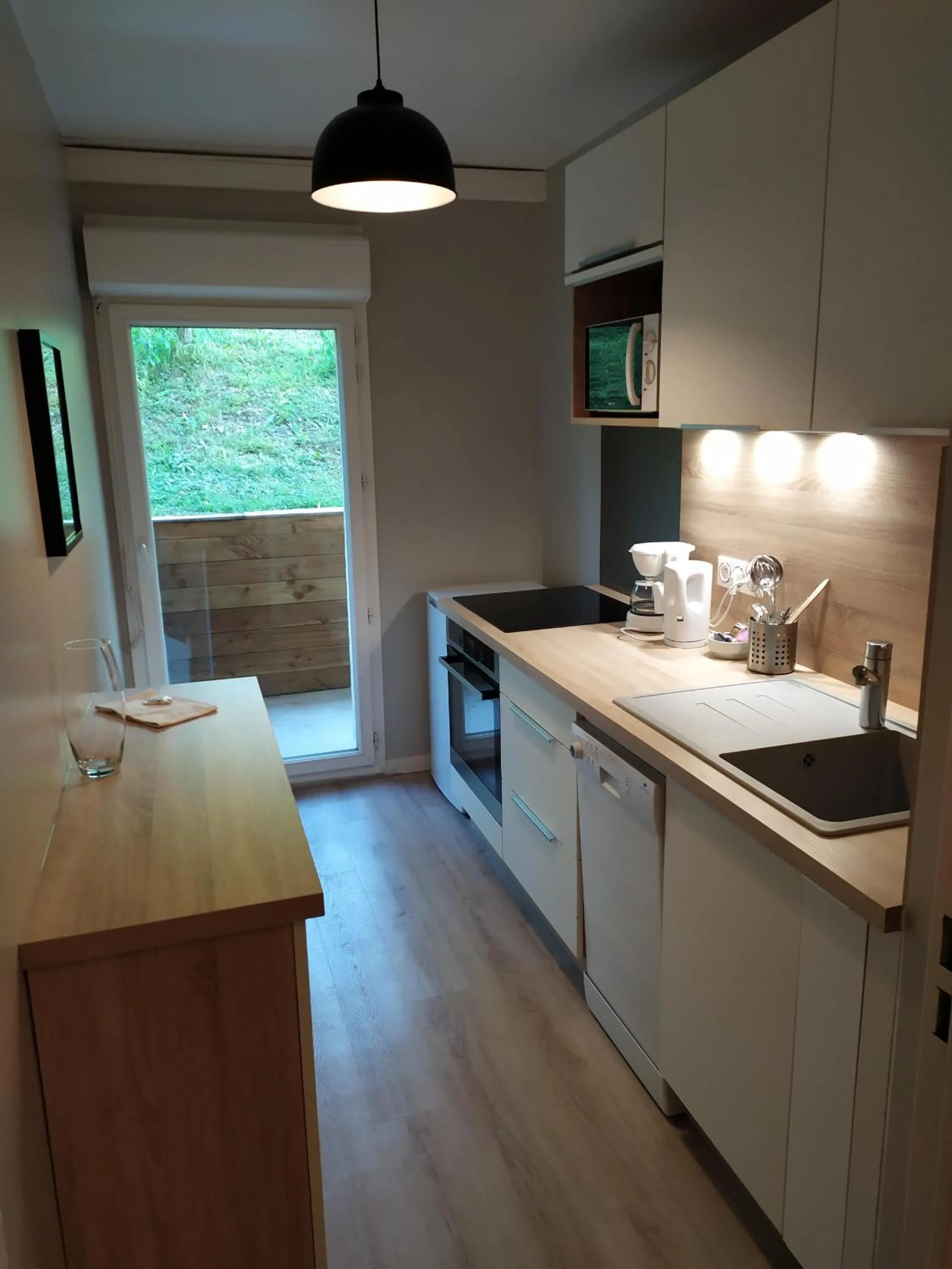 Kitchen or kitchenette in Résidence Carouge Appart Hôtel